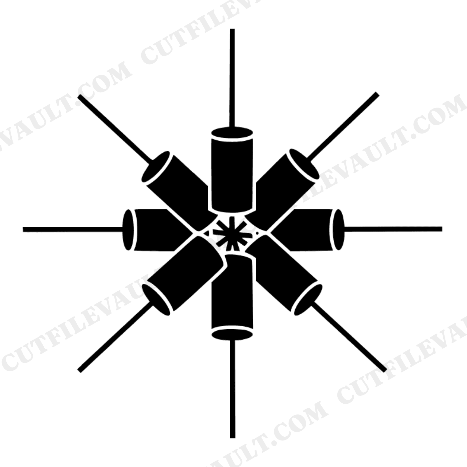 Fourth of July Firecracker SVG PNG Starburst Bundle Patriotic Cut File for Cricut Silhouette Vinyl, view 1