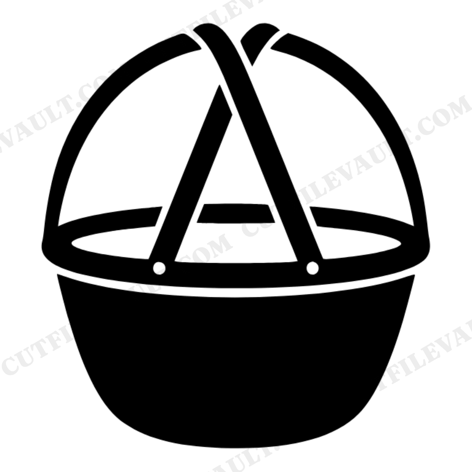 Fourth of July Picnic Basket SVG PNG, Overhead View Patriotic Summer Party Decor Cut File, view 1