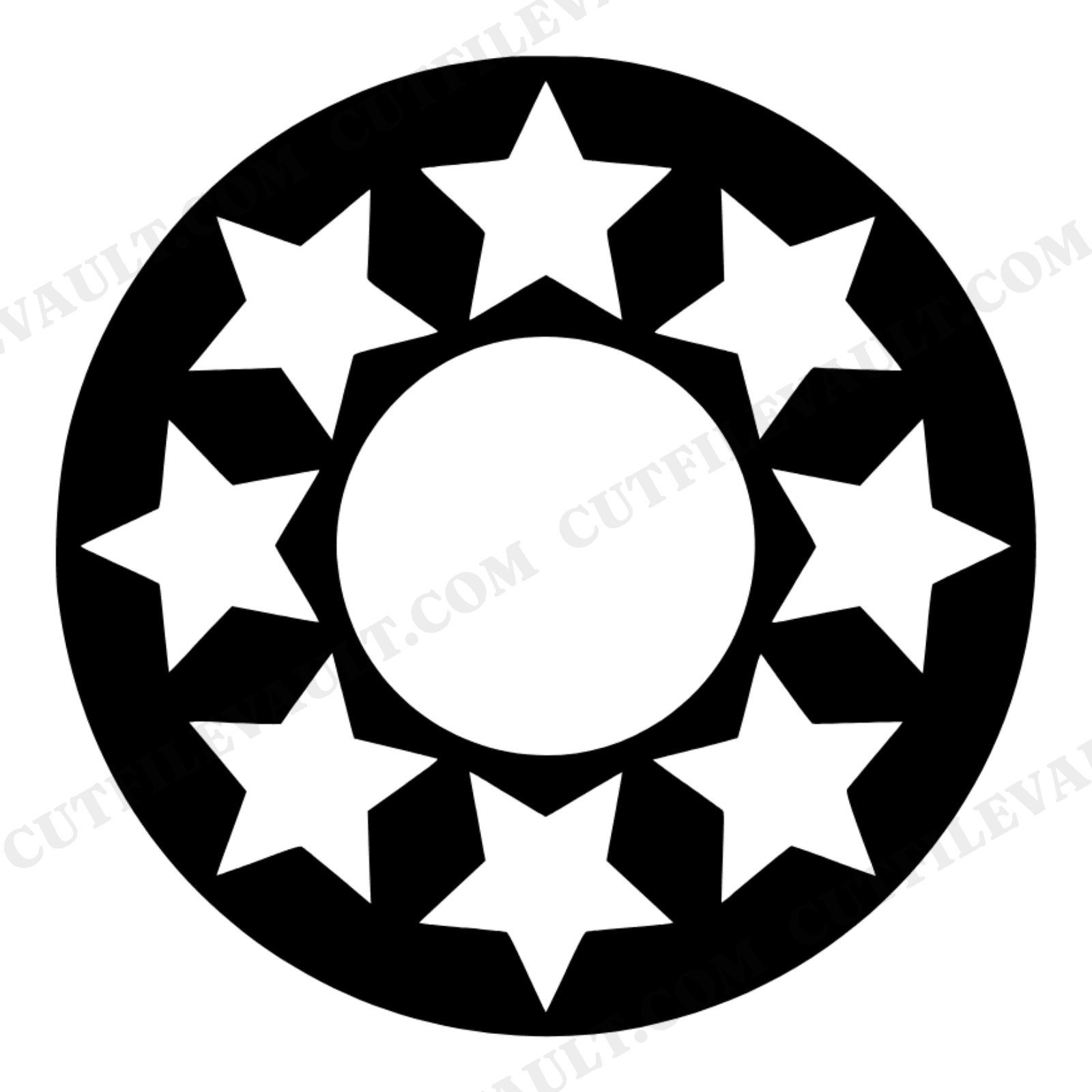 Fourth of July Pool Float SVG PNG, Patriotic Overhead Ring Cut File, Summer Party Decor Design, view 1