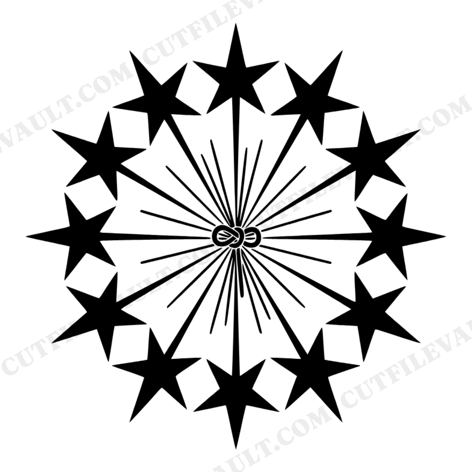 Fourth of July Sparkler SVG PNG, Independence Day Fireworks Cut File, Patriotic Stars Bundle Design, view 1