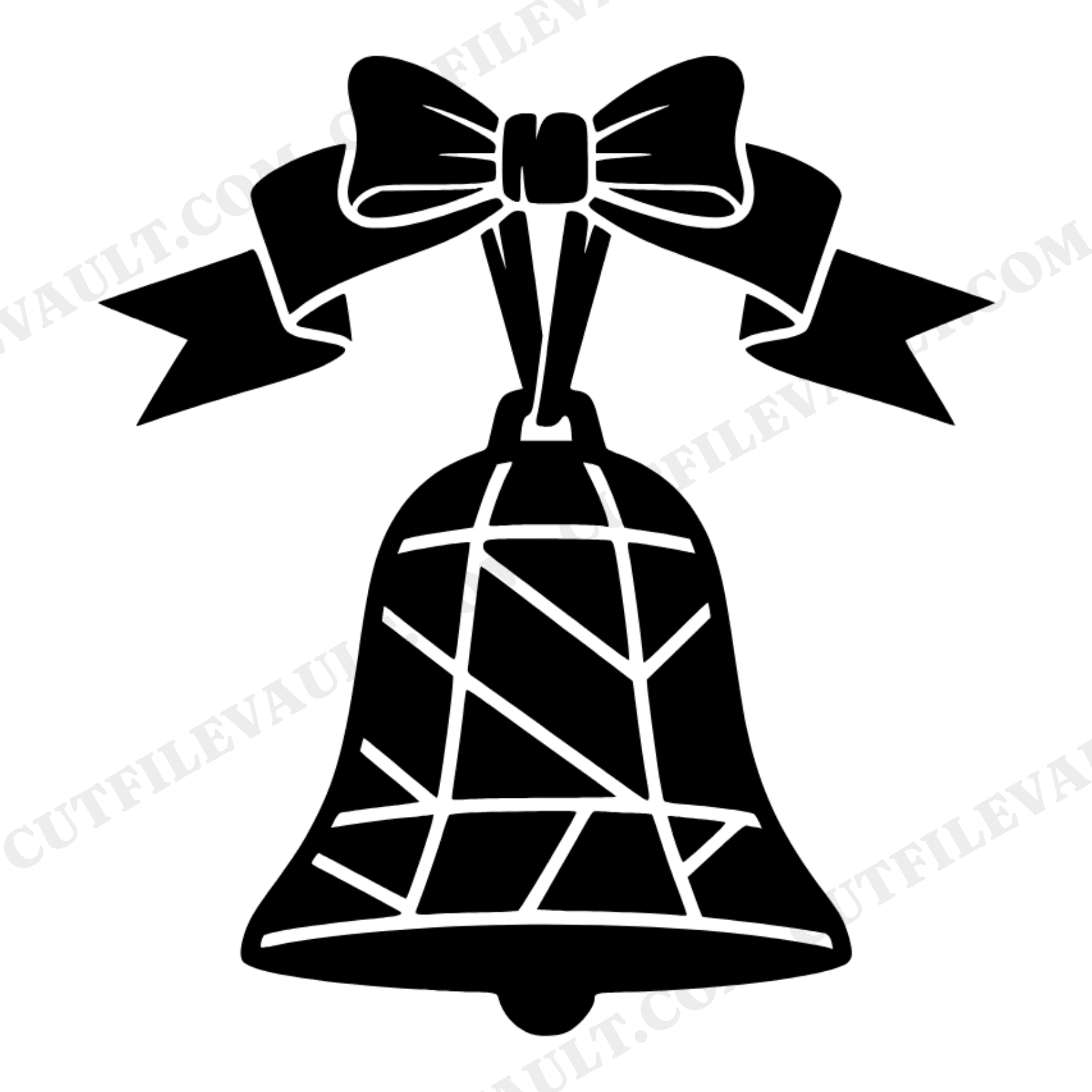Geometric Stained Glass Schoolhouse Bell SVG PNG, Back to School Farmhouse Bell Cut File, Layered Vinyl, view 1