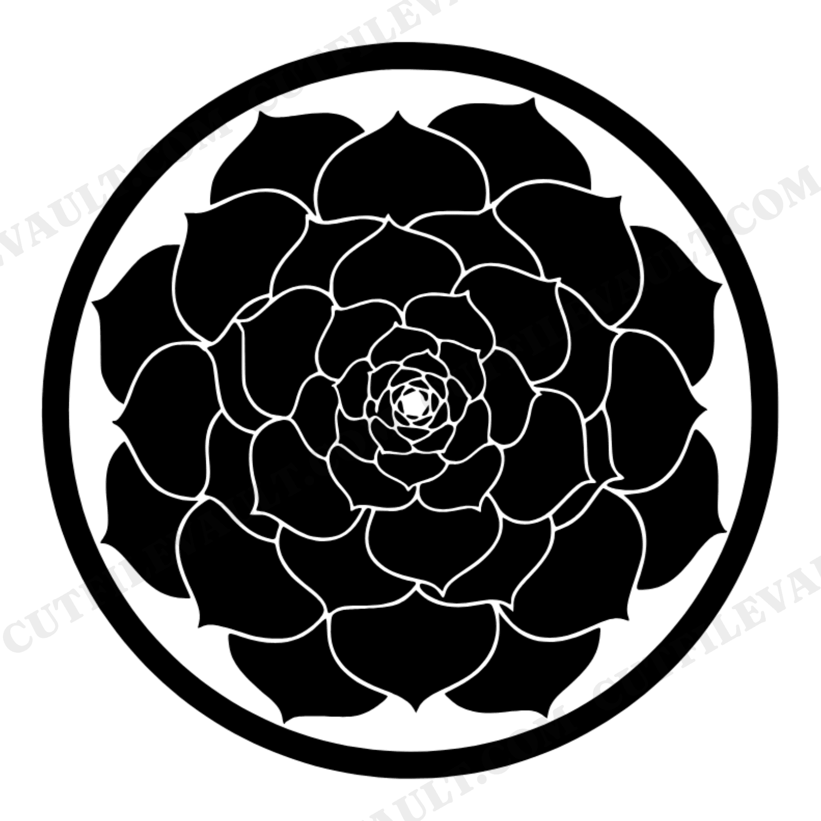 Geometric Succulent SVG PNG, Scandinavian Line Art Potted Plant, Teacher Gift Cut File, Botanical Decor, view 1