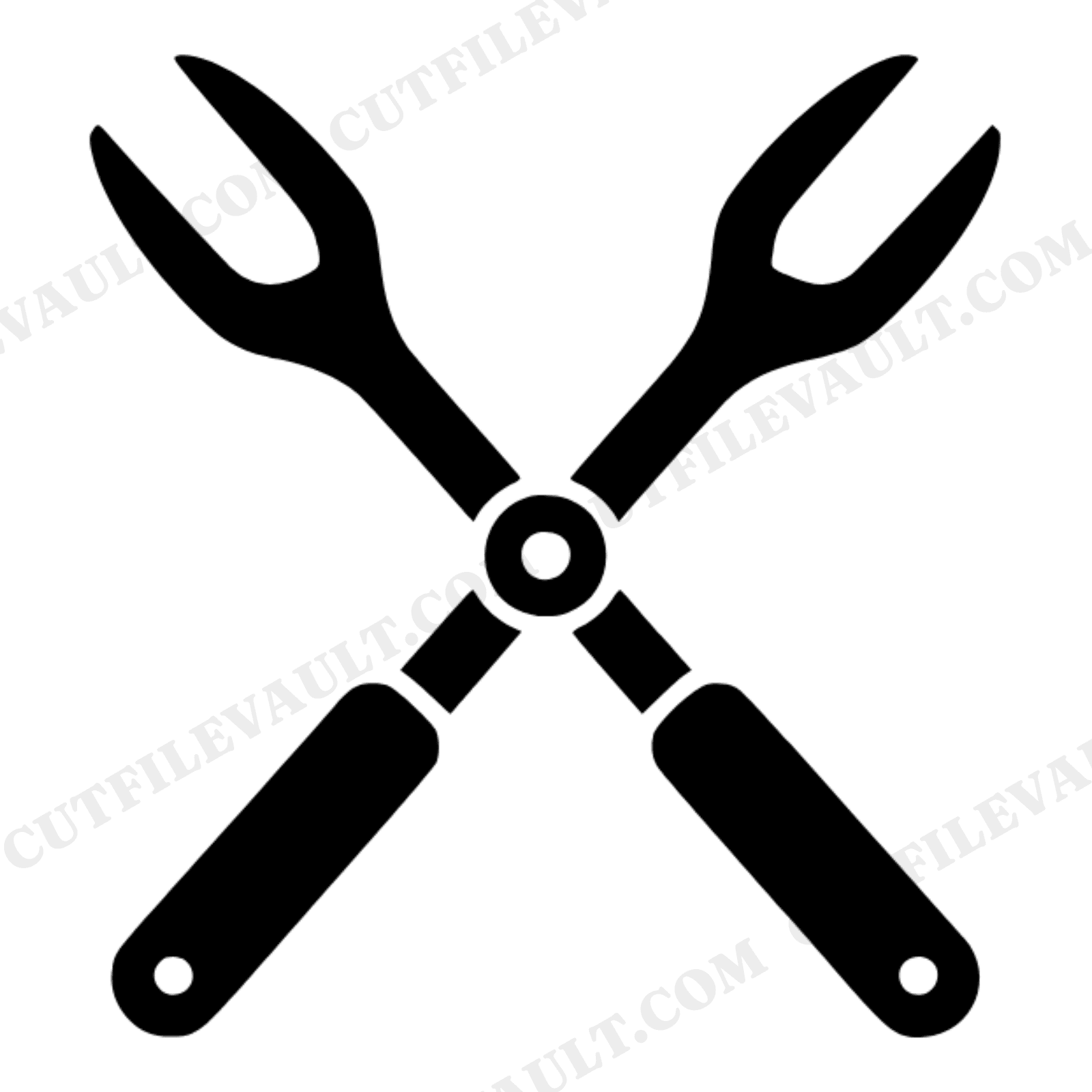 Grillmaster BBQ Tongs SVG PNG Folk Art Emblem Father's Day Cut File Barbecue Cookout Dad Gift, view 1