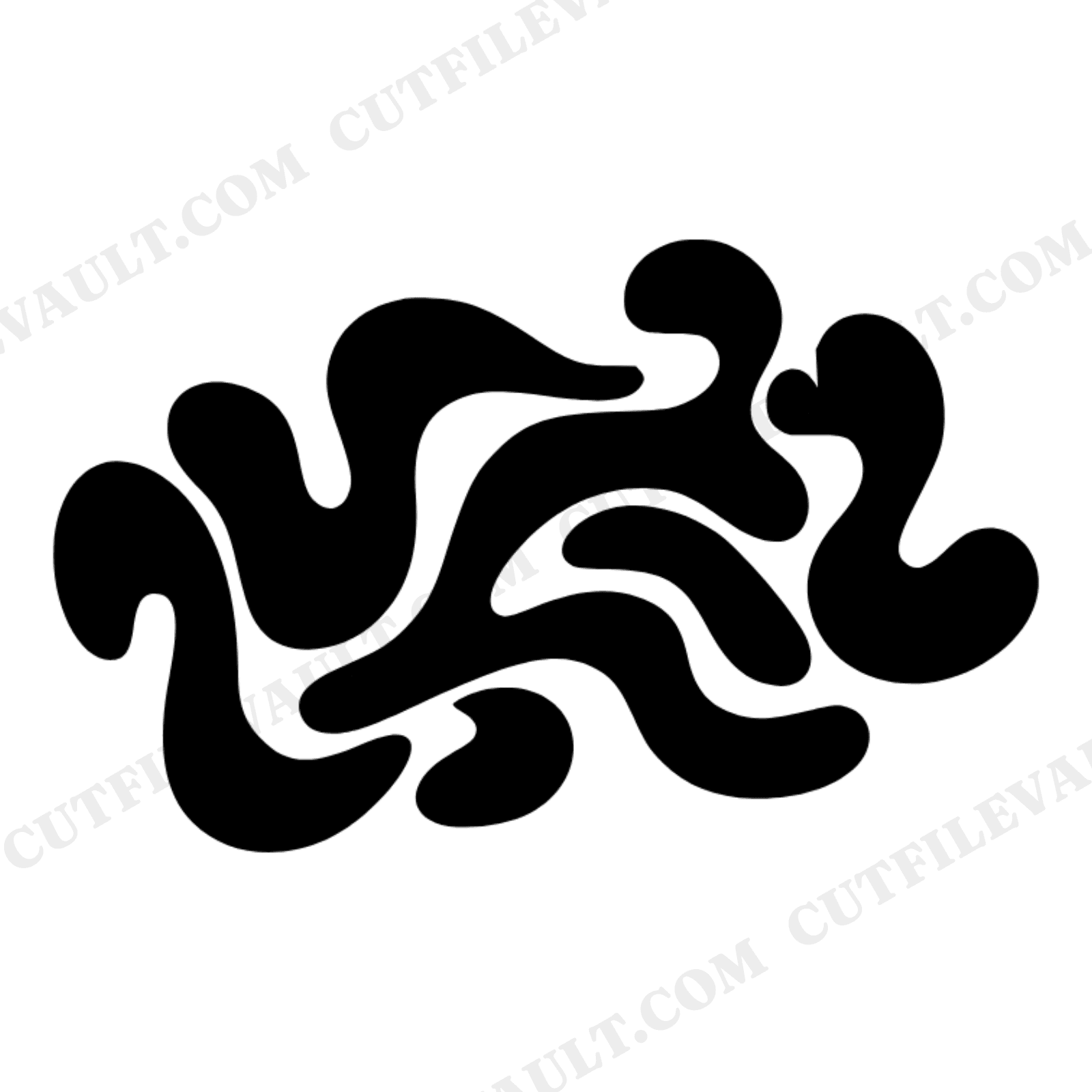 Groovy Candy Corn Pile SVG PNG, Retro 70s Wave Halloween Silhouette Cut File for Cricut, view 1