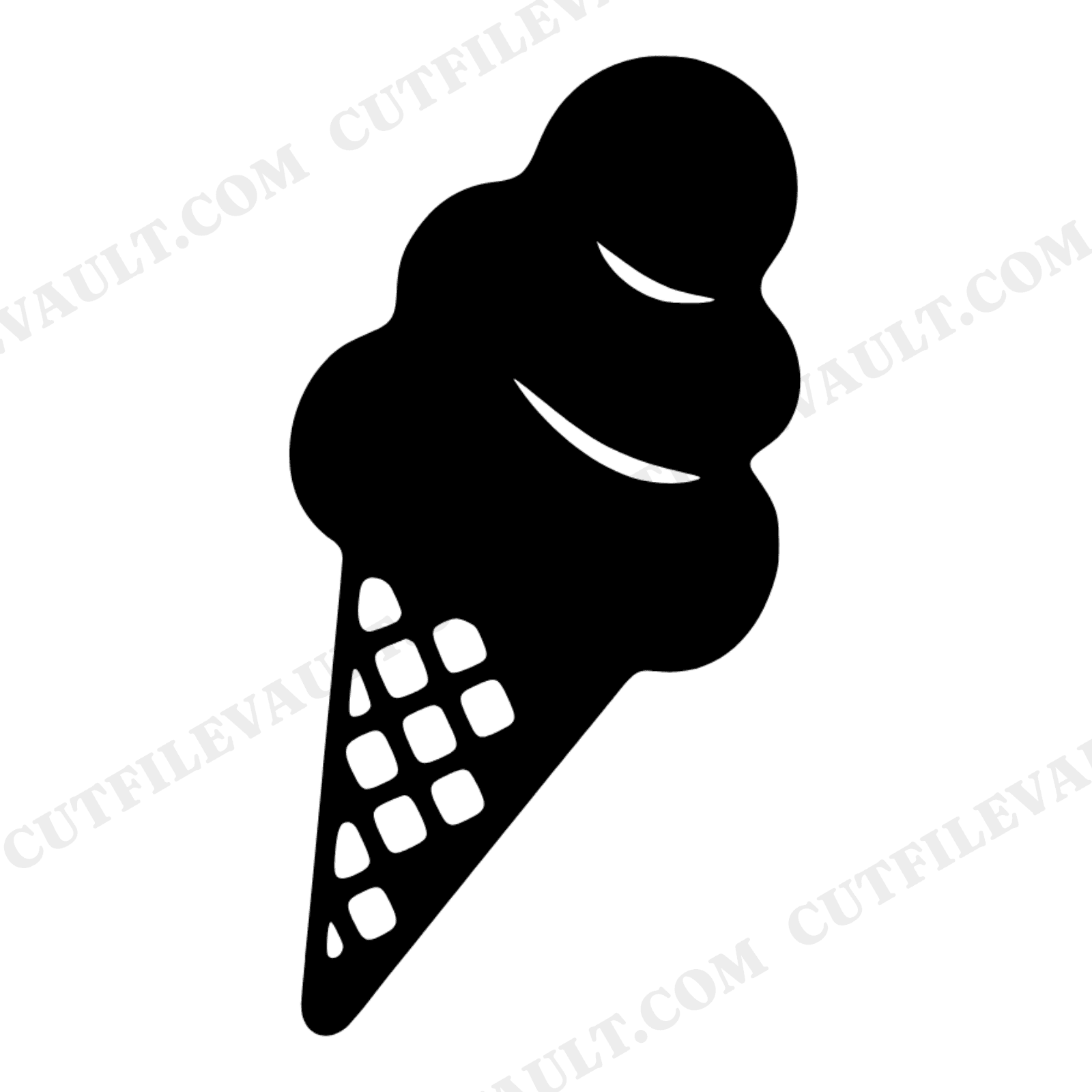 Groovy Ice Cream Cone SVG PNG Retro 70s Summer Cut File for Cricut Silhouette Vinyl Crafts