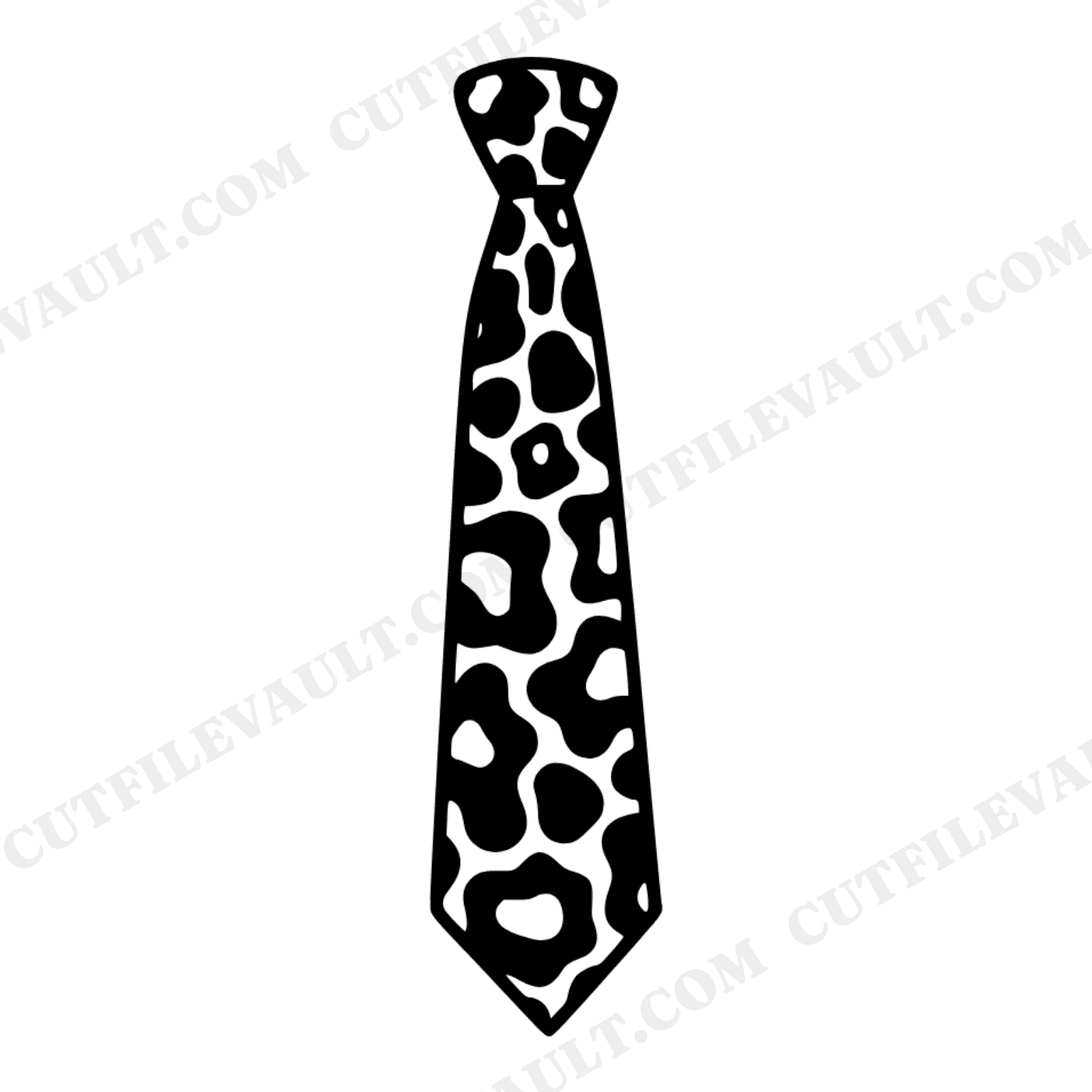 Groovy Necktie SVG PNG Retro Father's Day Design Cut File 70s Vintage Tie Silhouette Craft, view 1
