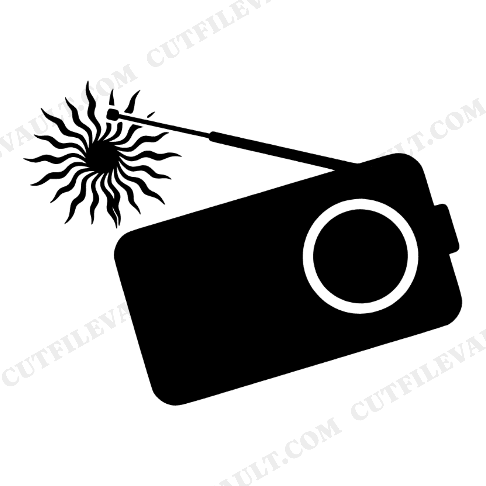 Groovy Retro Radio SVG PNG, 70s Transistor Radio with Sunburst Waves, Vintage Americana Cut File, view 1