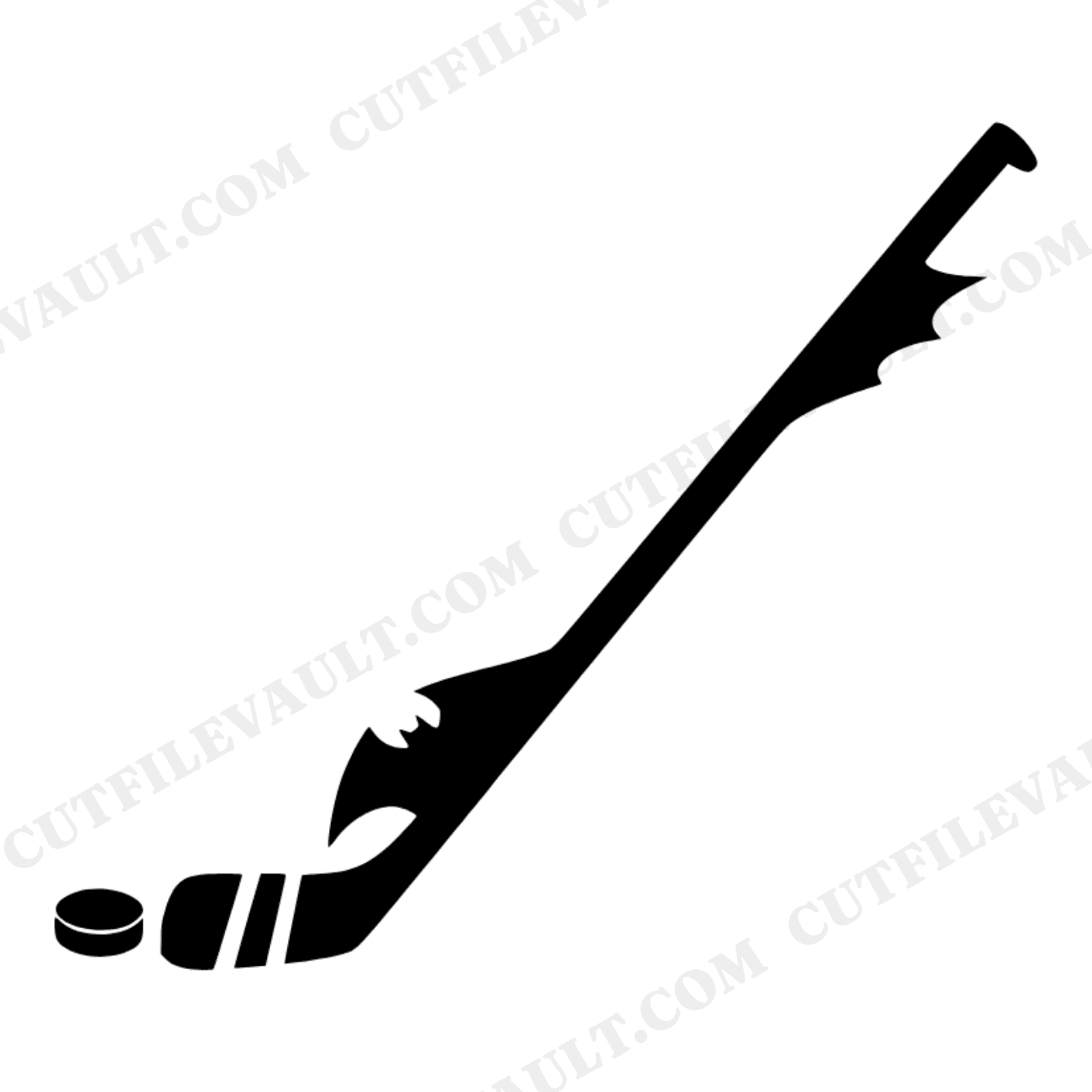 Halloween Hockey Stick SVG PNG Slap Shot Silhouette Cut File for Cricut Sports Team Spirit Shirt, view 1