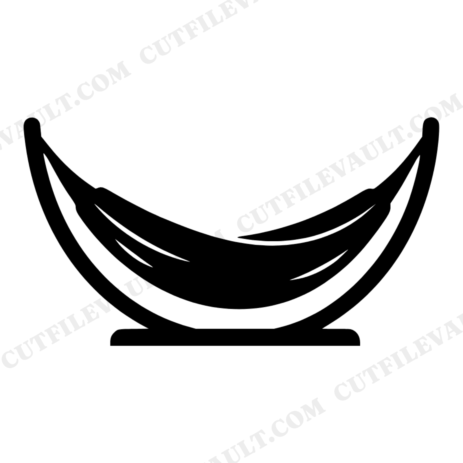 Hammock on Stand SVG PNG, Summer Relaxation Silhouette Cut File, National Hammock Day Design, view 1