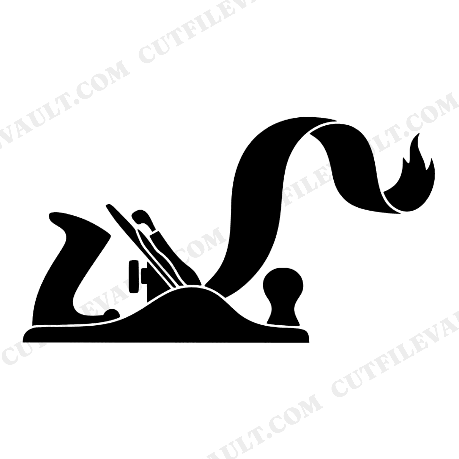 Hand Plane SVG PNG, Woodworking Tool Cut File, Labor Day Craft Design, Mid-Century Minimal Clipart, view 1