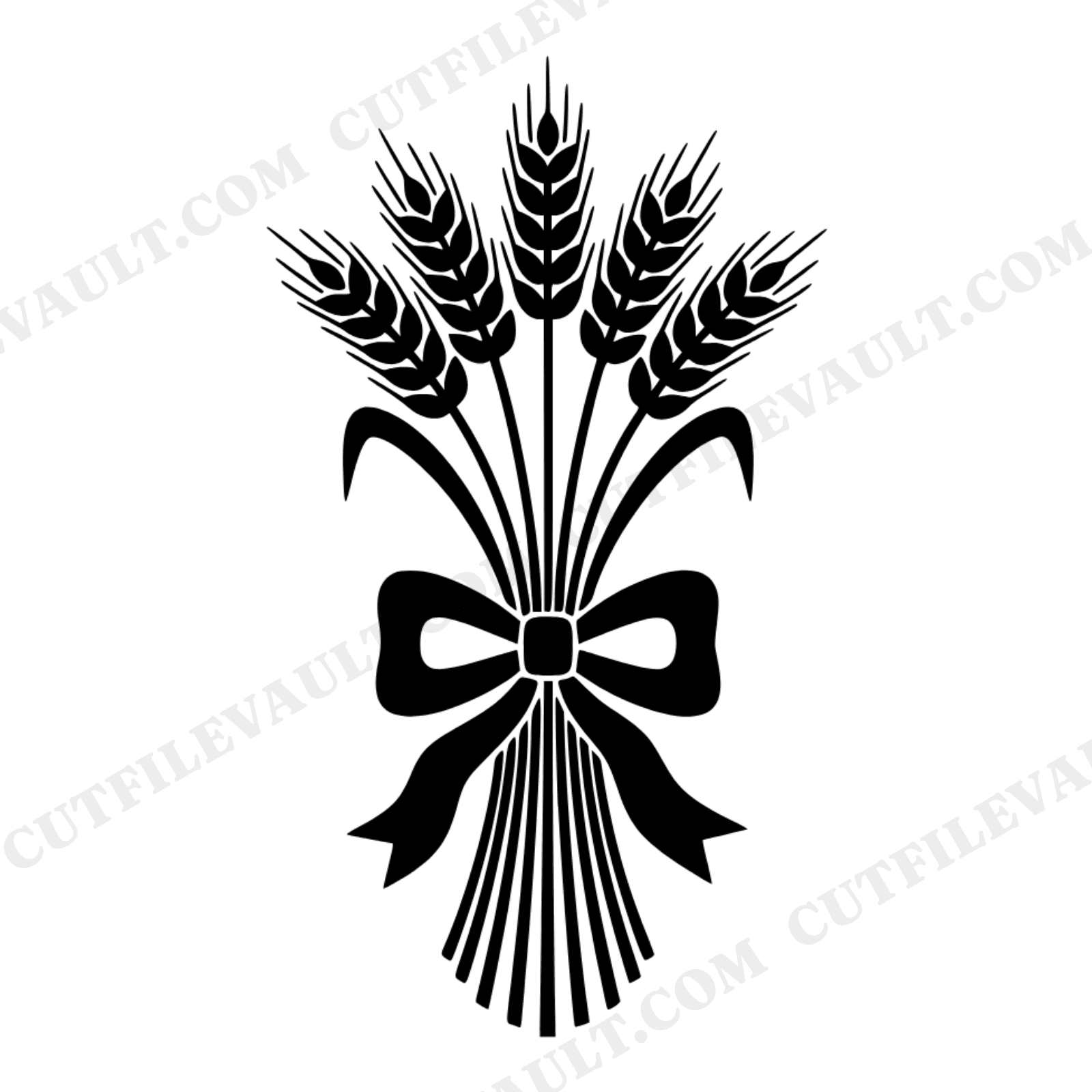 Harvest Wheat Sheaf SVG PNG, Retro 70s Thanksgiving Farmhouse Decor, Autumn Abundance Cut File, view 1