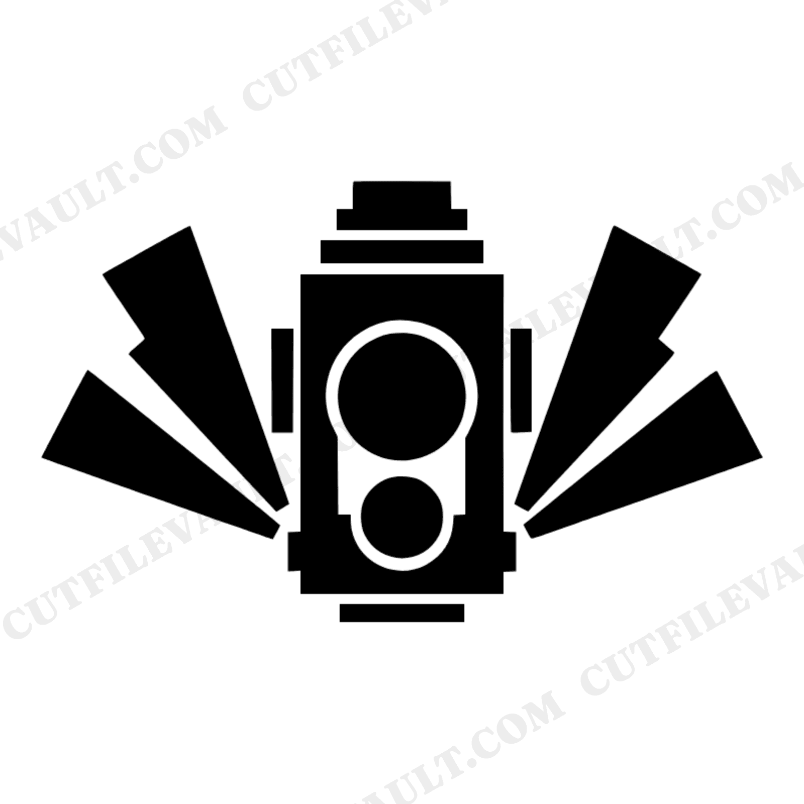 Headlamp SVG, Art Deco Light Rays PNG, Hiking Adventure Cut File, Outdoor Trail Runner Design, view 1