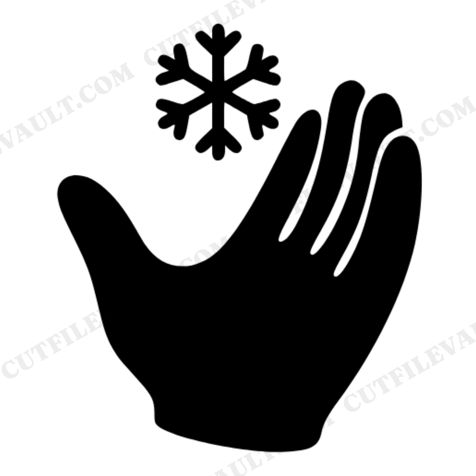 Holiday Catch Geometric Snowflake Baseball Glove SVG PNG Cut File Mid Century Modern Christmas, view 1