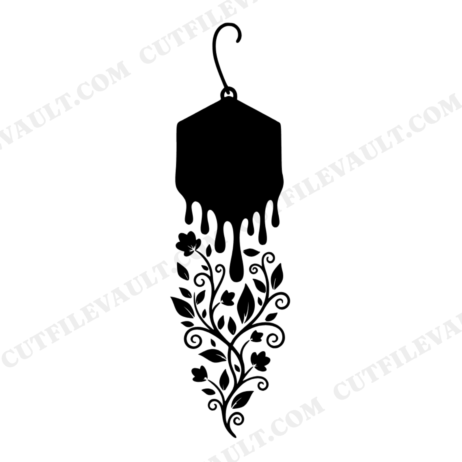 Honeycomb Frame Botanical Honey Drips SVG PNG, Bee Day Cut File, Pollinator Floral Design, view 1