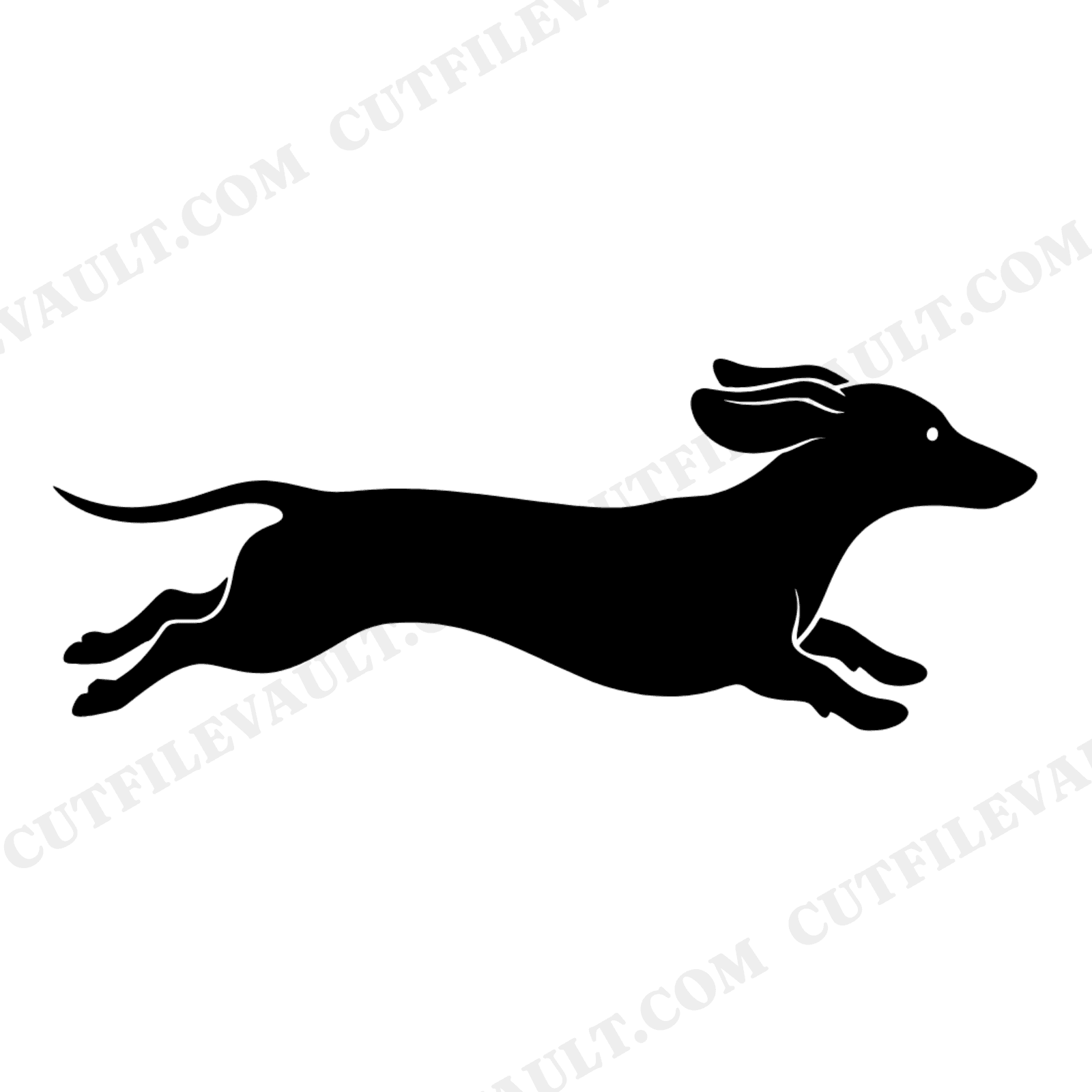 Hot Dog Dachshund SVG PNG, Running Wiener Dog Silhouette, Doxie Cut File, Boho Pet Design, view 1