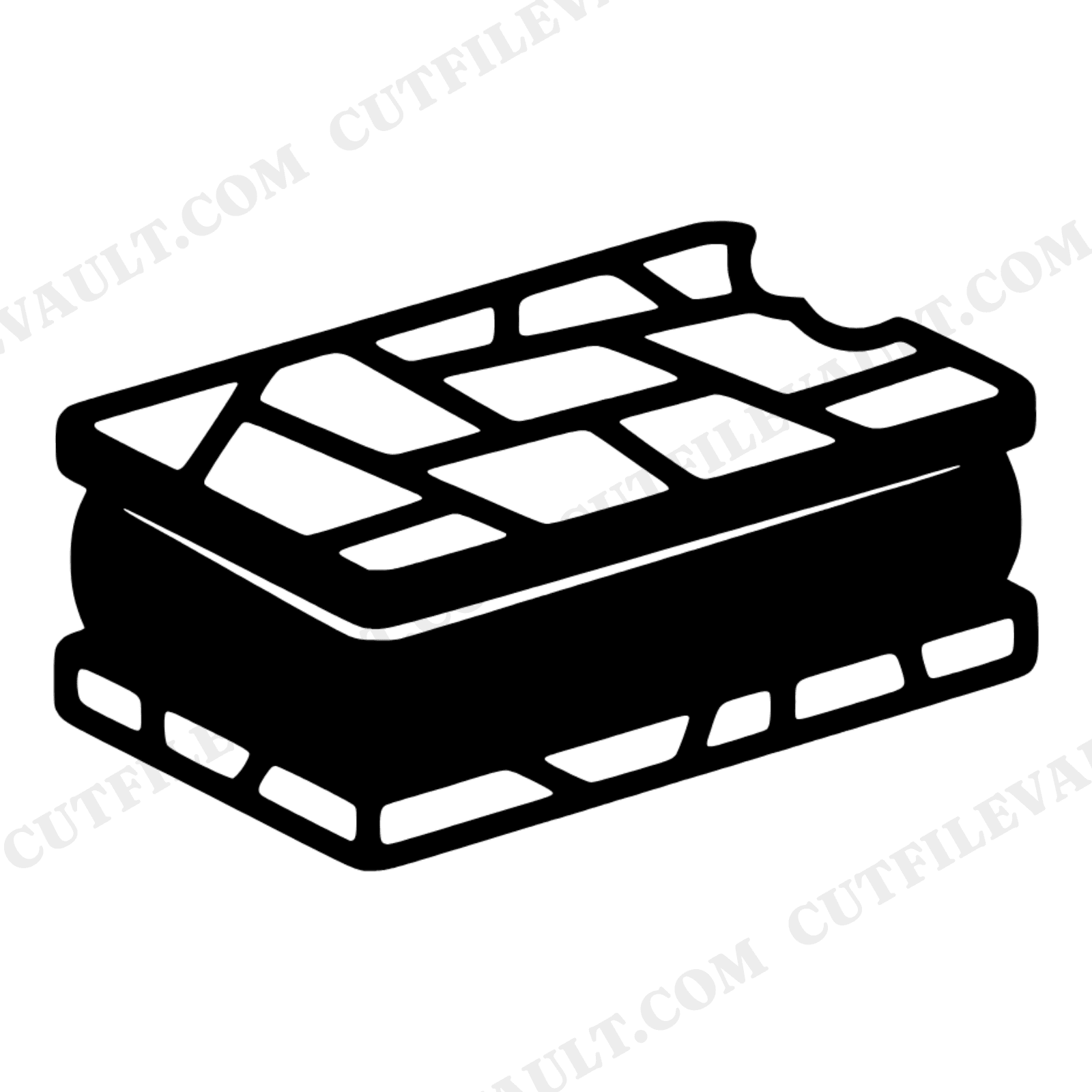 Ice Cream Sandwich SVG PNG Stained Glass Geometric Cut File Bite Modern Brutalist Vinyl Cricut, view 1