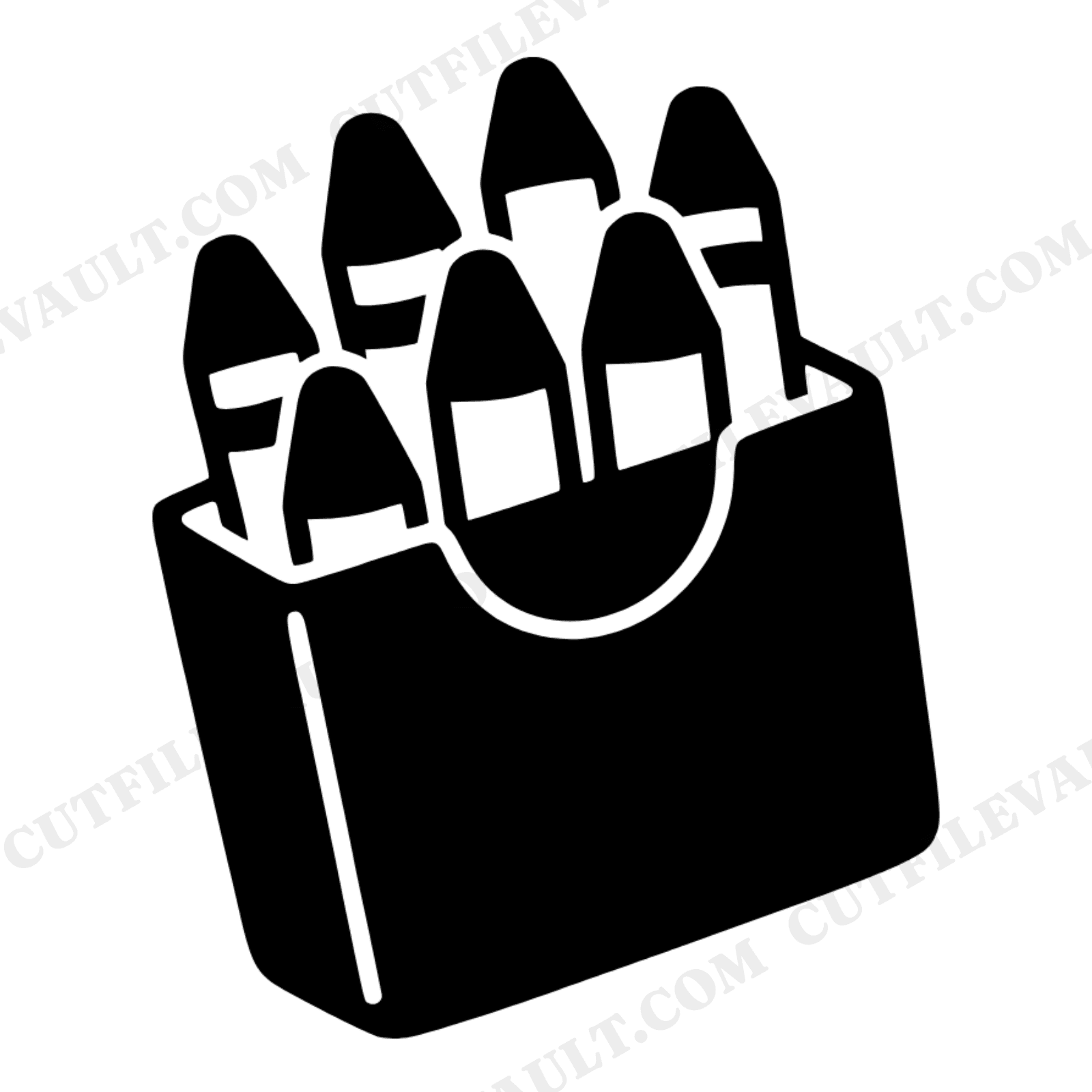 Kawaii Crayon Box SVG PNG, Cute Back to School Clipart, Three Quarter View Crayon Box Cut File, view 1