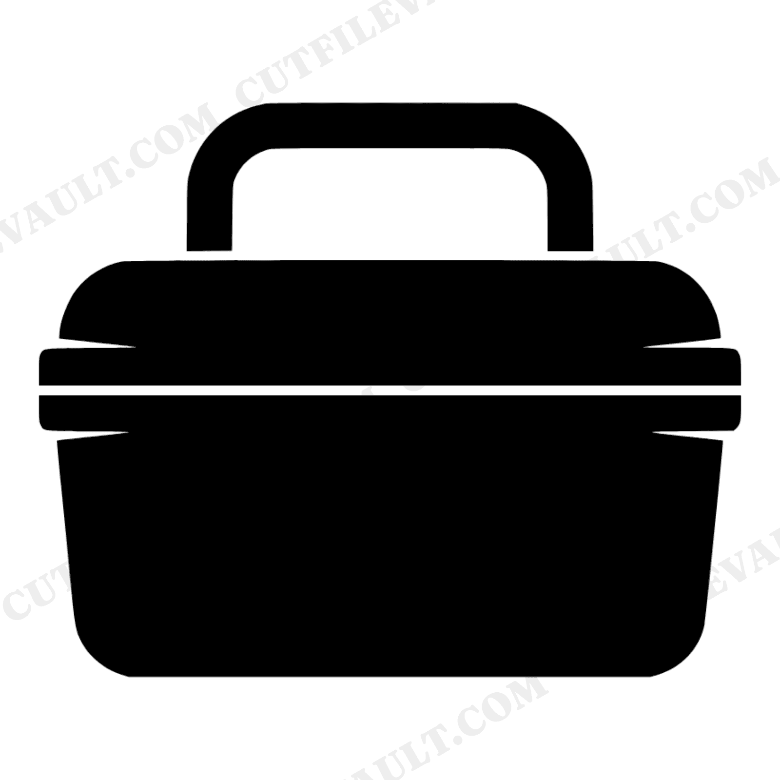 Kawaii Lunchbox SVG PNG, Retro 70s Lunchbox Silhouette, Back to School Cut File, Kids Lunch Box Decal, view 1