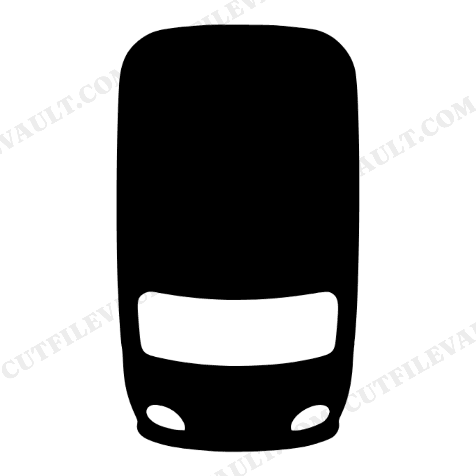 Kawaii School Bus SVG PNG Top Down View Cut File for Back to School Classroom Decor Door Decal, view 1
