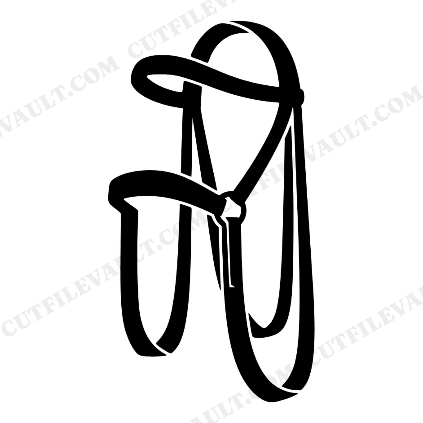 Kentucky Derby Horse Bridle Horseshoe SVG PNG, Equestrian Reins Cut File, Derby Day Decor Design, view 1