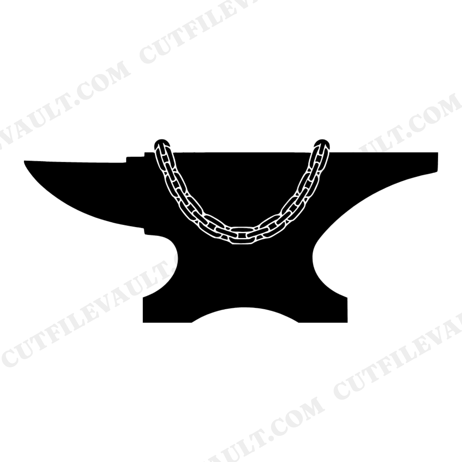 Labor Day Anvil SVG PNG Art Deco Blacksmith Chain Swag Cut File Skilled Trades Craft Design, view 1