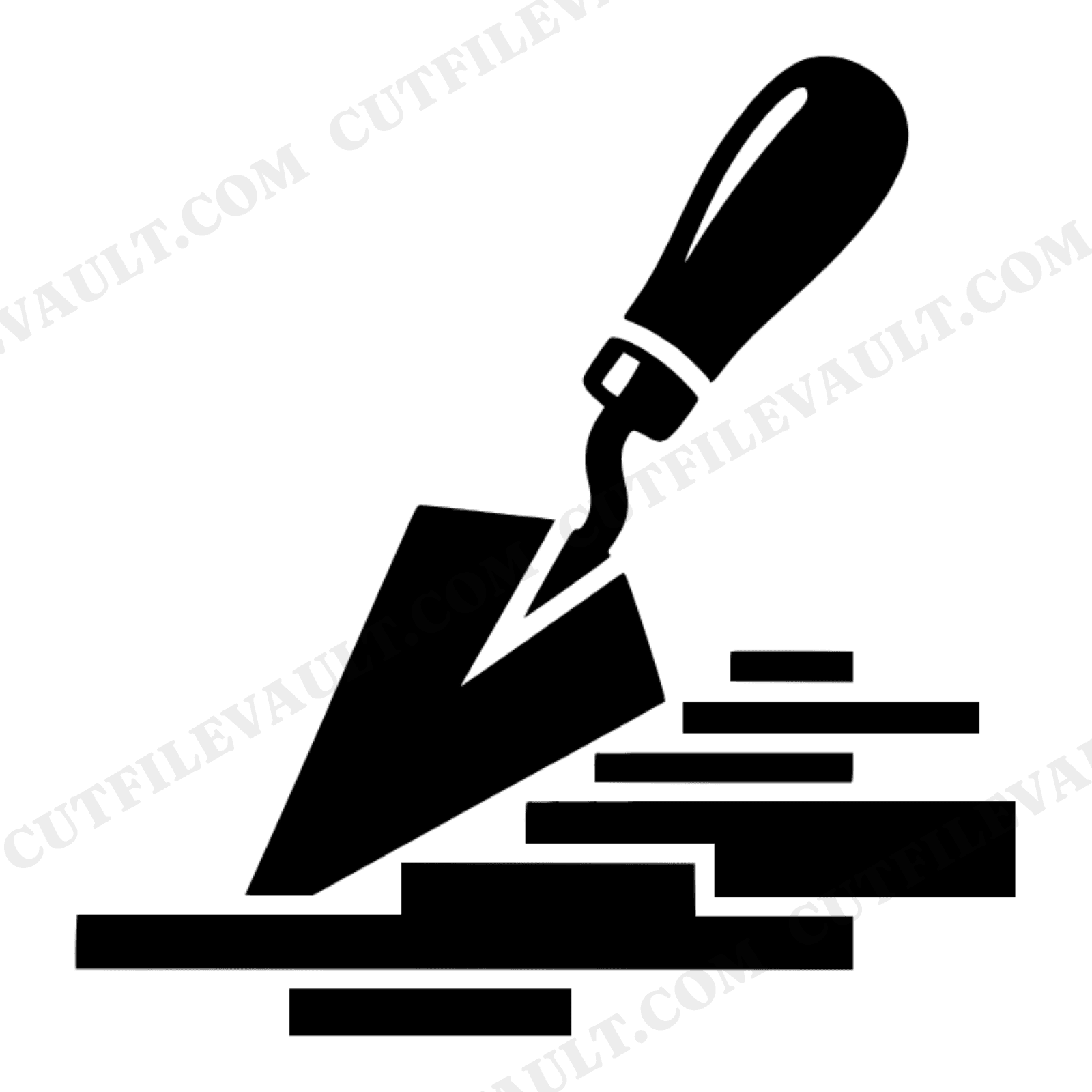 Labor Day Mason Trowel SVG PNG Art Deco Geometric Construction Tool Cut File for Cricut, view 1