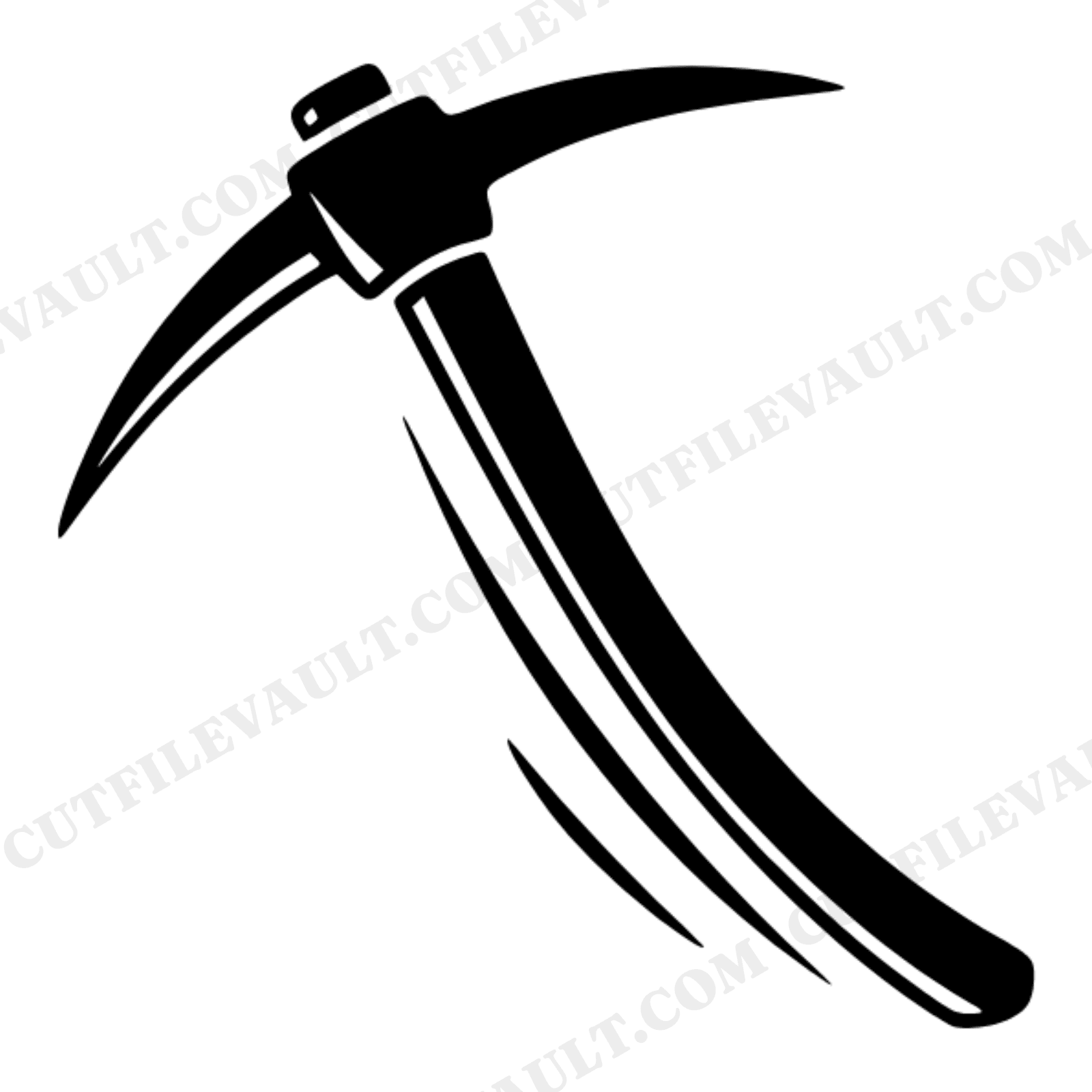 Labor Day Pickaxe SVG PNG Mid-Swing Silhouette Cut File Tool Worker Hard Work Tattoo Design, view 1