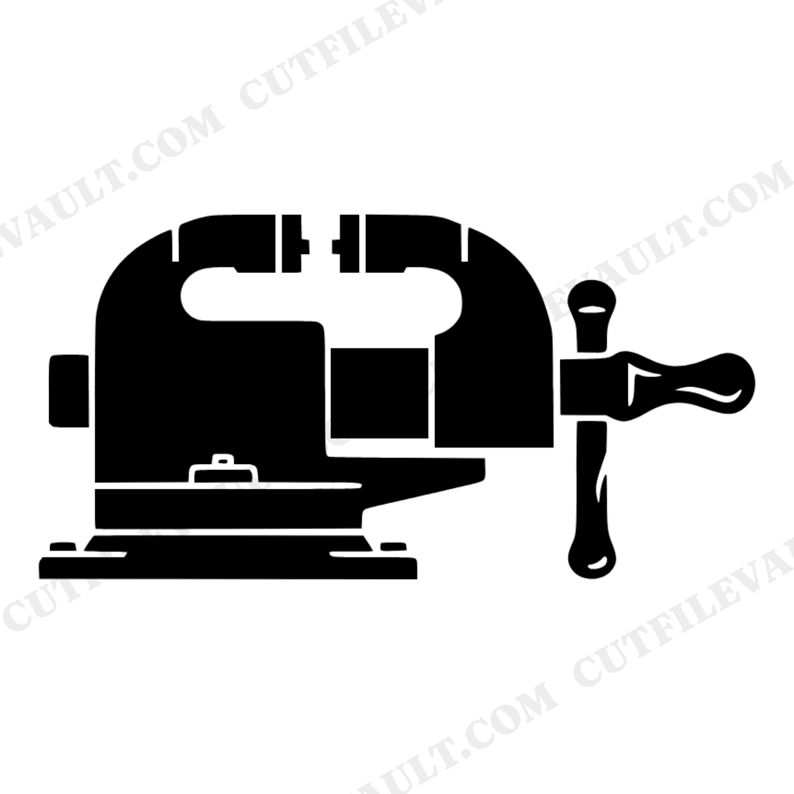 Labor Day Vise SVG PNG, Workshop Bench Vise Silhouette, Tool Craftsman Cut File, Skilled Trades Design, view 1