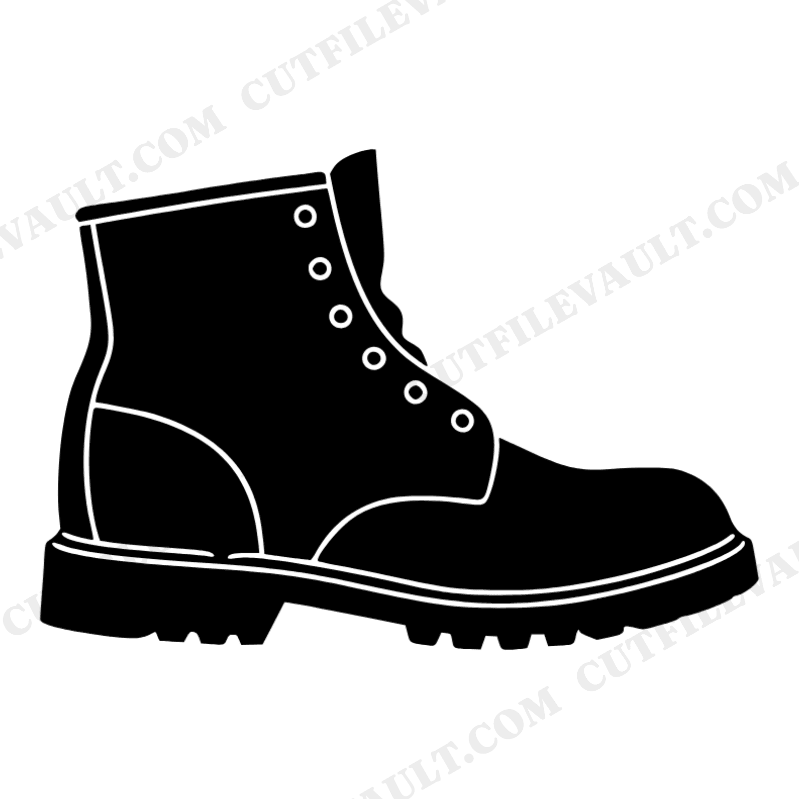 Labor Day Work Boot SVG PNG Silhouette Cut File Blue Collar Worker Vintage Boot Clipart, view 1