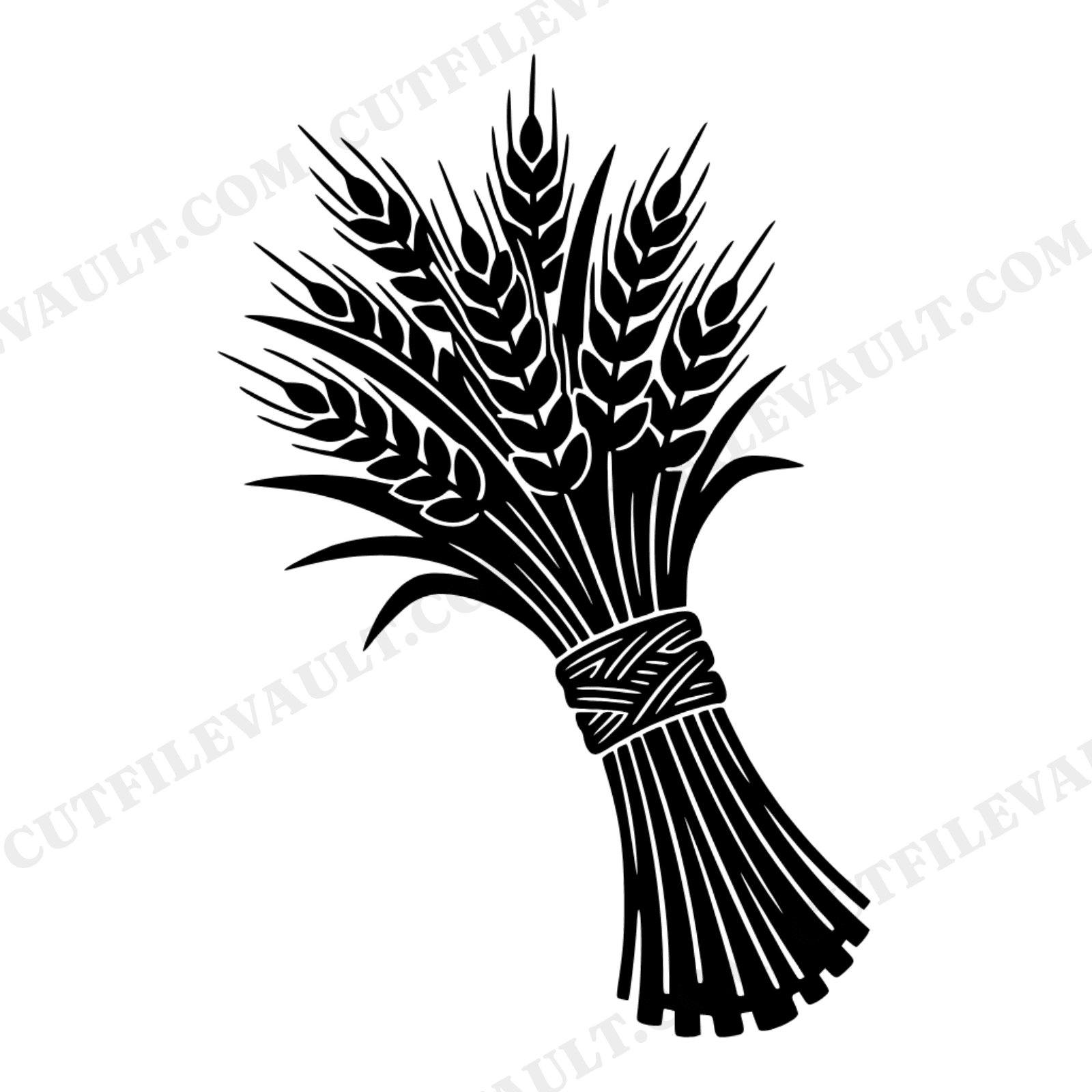 Lammas Wheat Sheaf SVG PNG Harvest Bundle Silhouette Celestial Mystical Cut File Kitchen Witch Decor, view 1