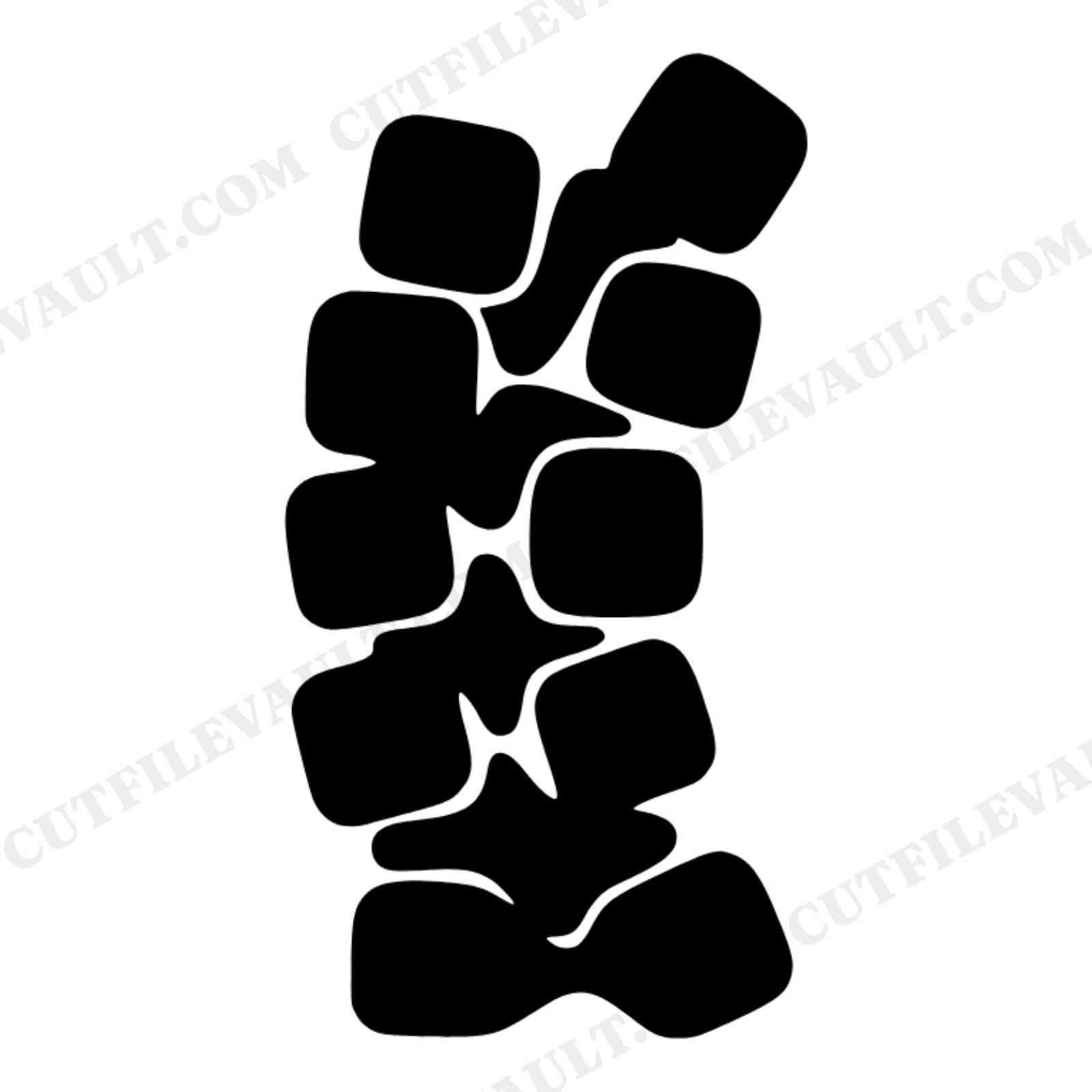 Leaning Block Tower SVG PNG, Abstract Christmas Nursery Decor, Alphabet Blocks Silhouette Cut File, view 1