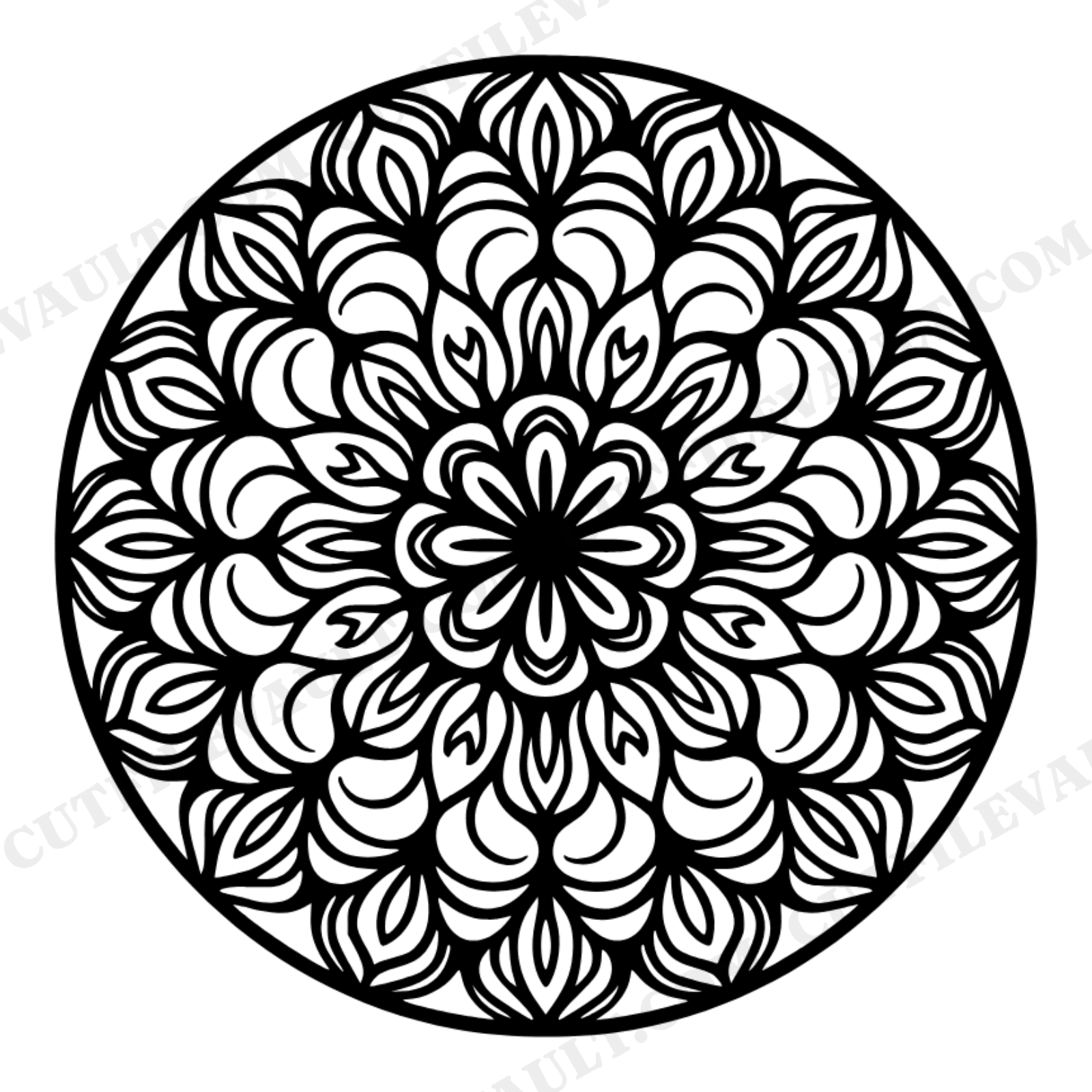 Mandala Ice Cream Scoop SVG PNG Boho Top View Cut File for Cricut National Ice Cream Day Design, view 1