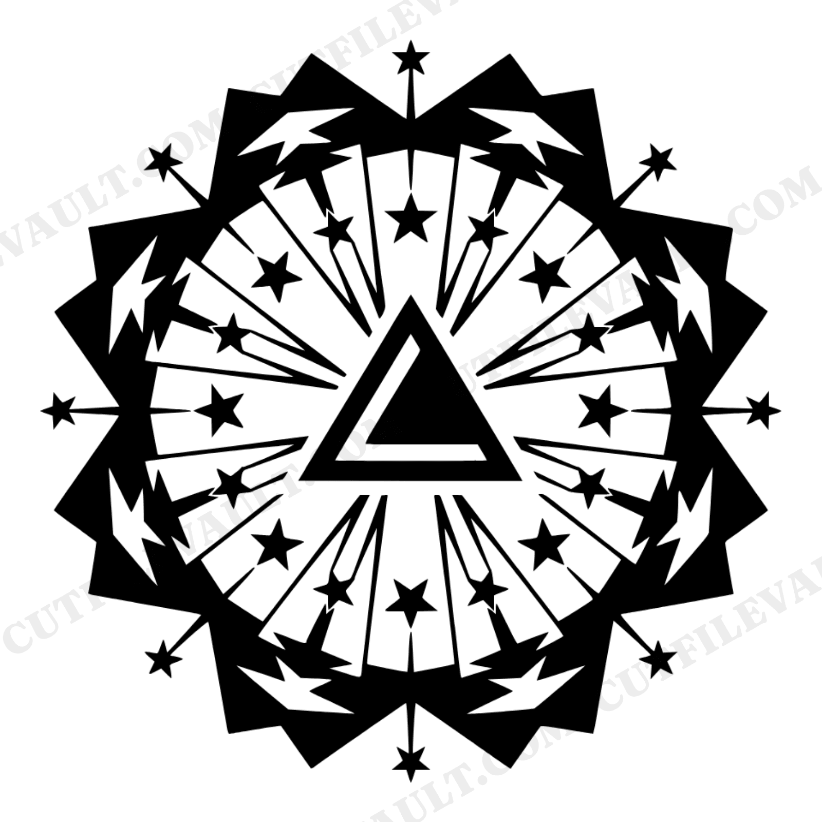 Memorial Day Folded Flag Star Mandala SVG PNG, Patriotic Cut File, 13 Stars Geometric Design, view 1