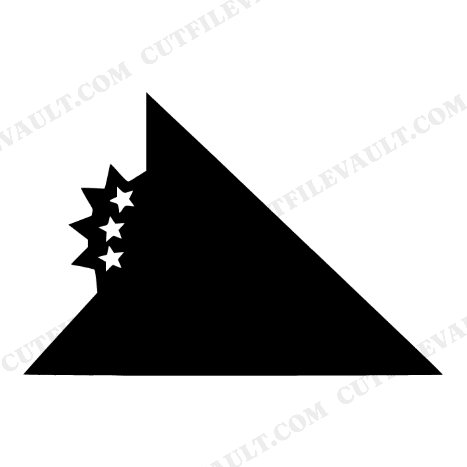 Memorial Day Folded Flag Triangle SVG PNG, Patriotic Silhouette Cut File, Veteran Honor Design, view 1