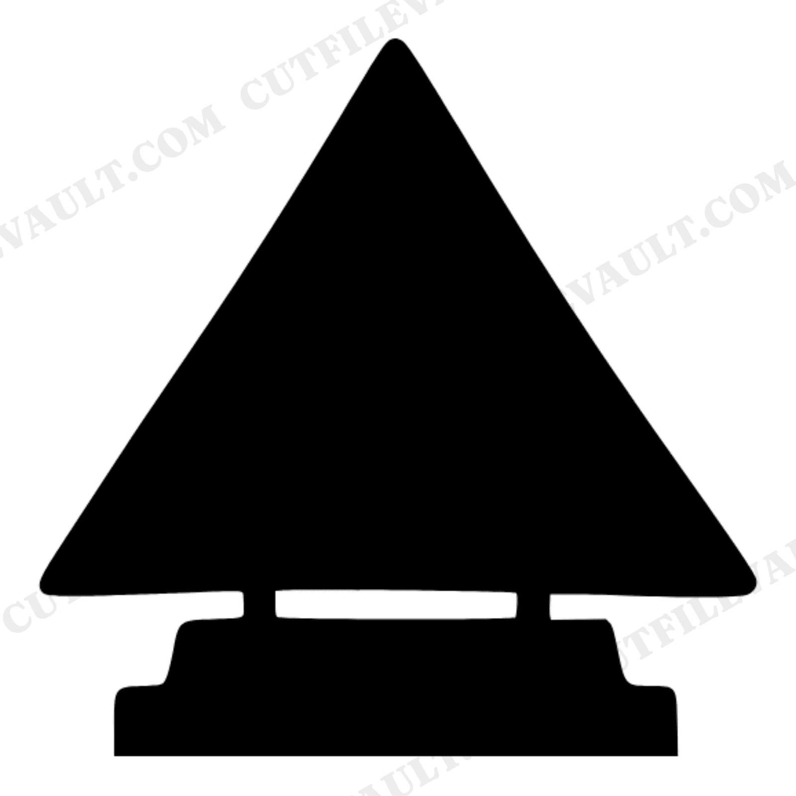 Memorial Flag Triangle Display Stand SVG PNG, Folded Ceremonial Flag Silhouette Cut File Patriotic, view 1
