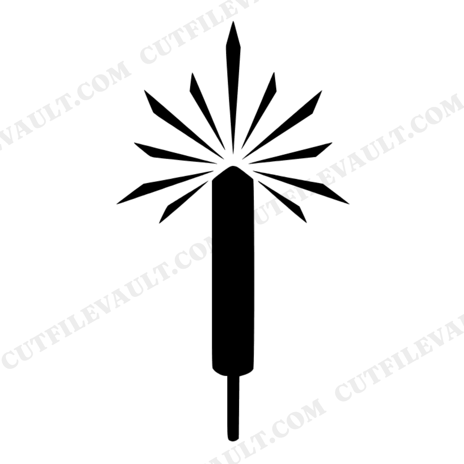 Mid Century Firework Starburst SVG PNG Independence Day Roman Candle Retro Patriotic Cut File, view 1