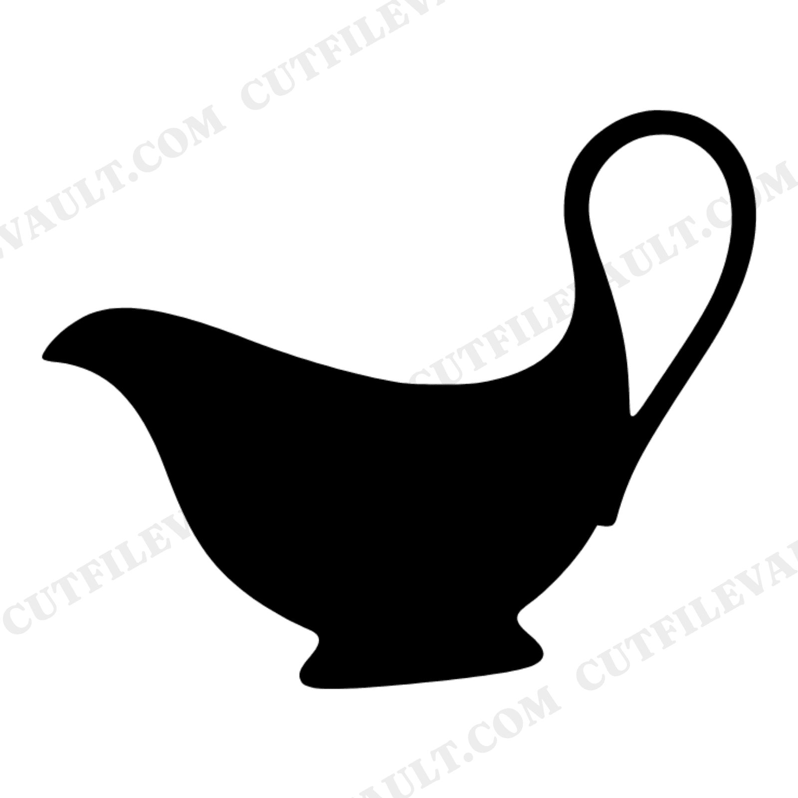 Mid Century Gravy Boat SVG PNG Pouring Silhouette Thanksgiving Fall Table Decor Cut File, view 1