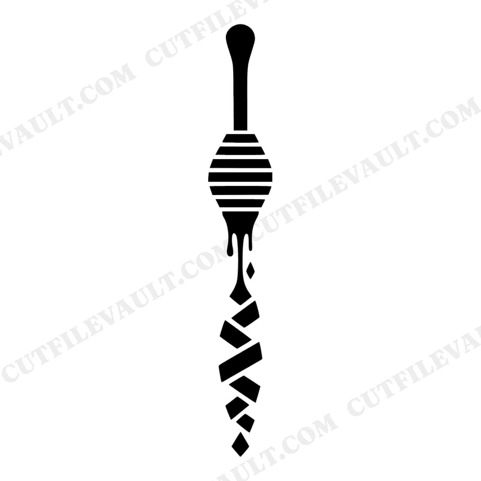 Mid Century Honey Dipper SVG PNG, Art Deco Honey Drip Cut File, Kitchen Decor Autumn Craft Design, view 1