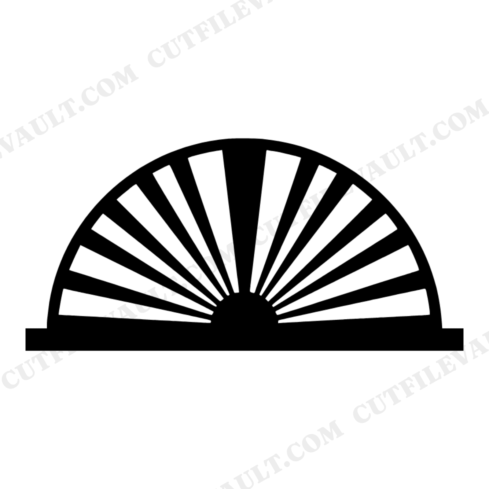 Mid Century Sunburst Protractor SVG PNG, Back to School Cut File, Art Deco Geometric Teacher Clipart, view 1