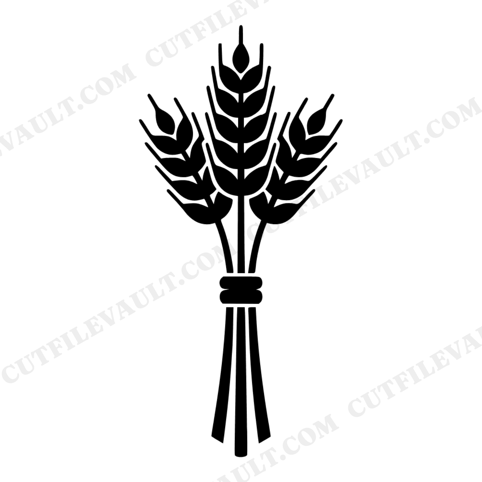 Mid Century Wheat Bundle SVG PNG, Retro 70s Harvest Silhouette, Fall Autumn Farmhouse Cut File, view 1