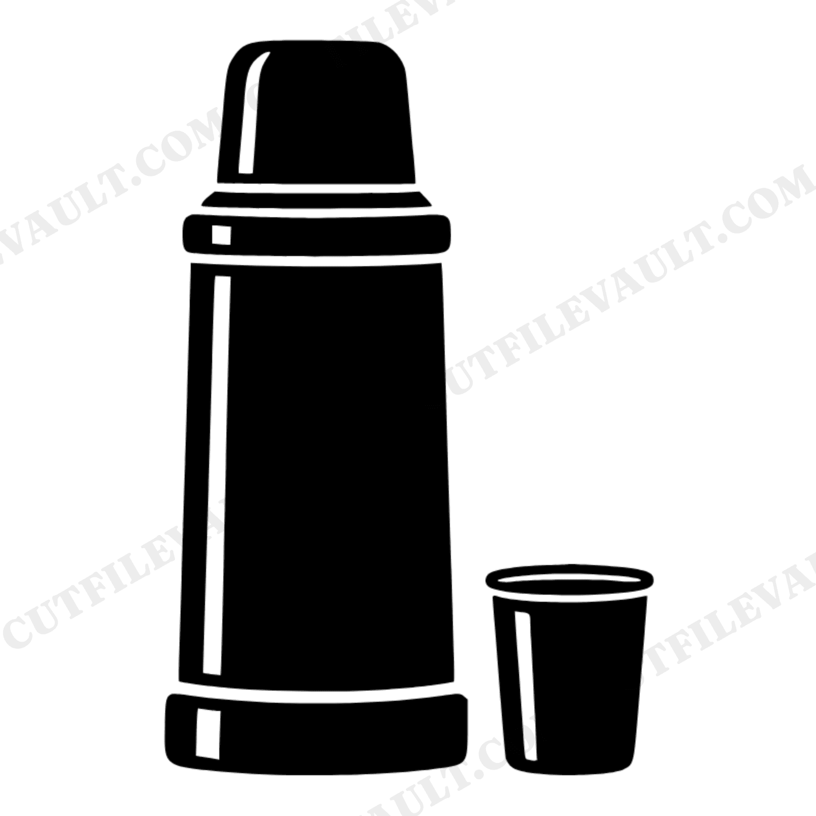 Mid Century Workman Thermos SVG PNG, Vintage Industrial Worker Bottle Cut File, Labor Day Craft, view 1
