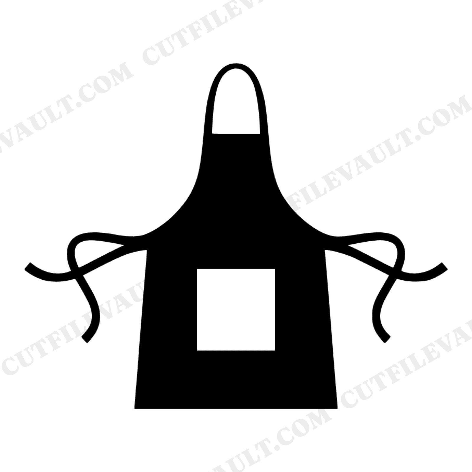 Mother's Day Apron SVG PNG, Minimalist Apron Silhouette Cut File, Modern Brutalist Design, view 1