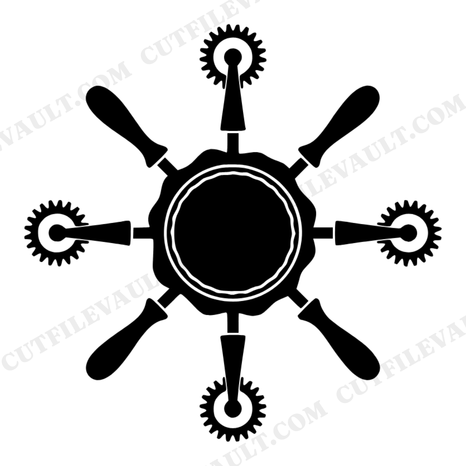 National Donut Day Baker Guild Seal SVG PNG, Vintage Donut Cutter Emblem, Retro Bakery Logo Design, view 1