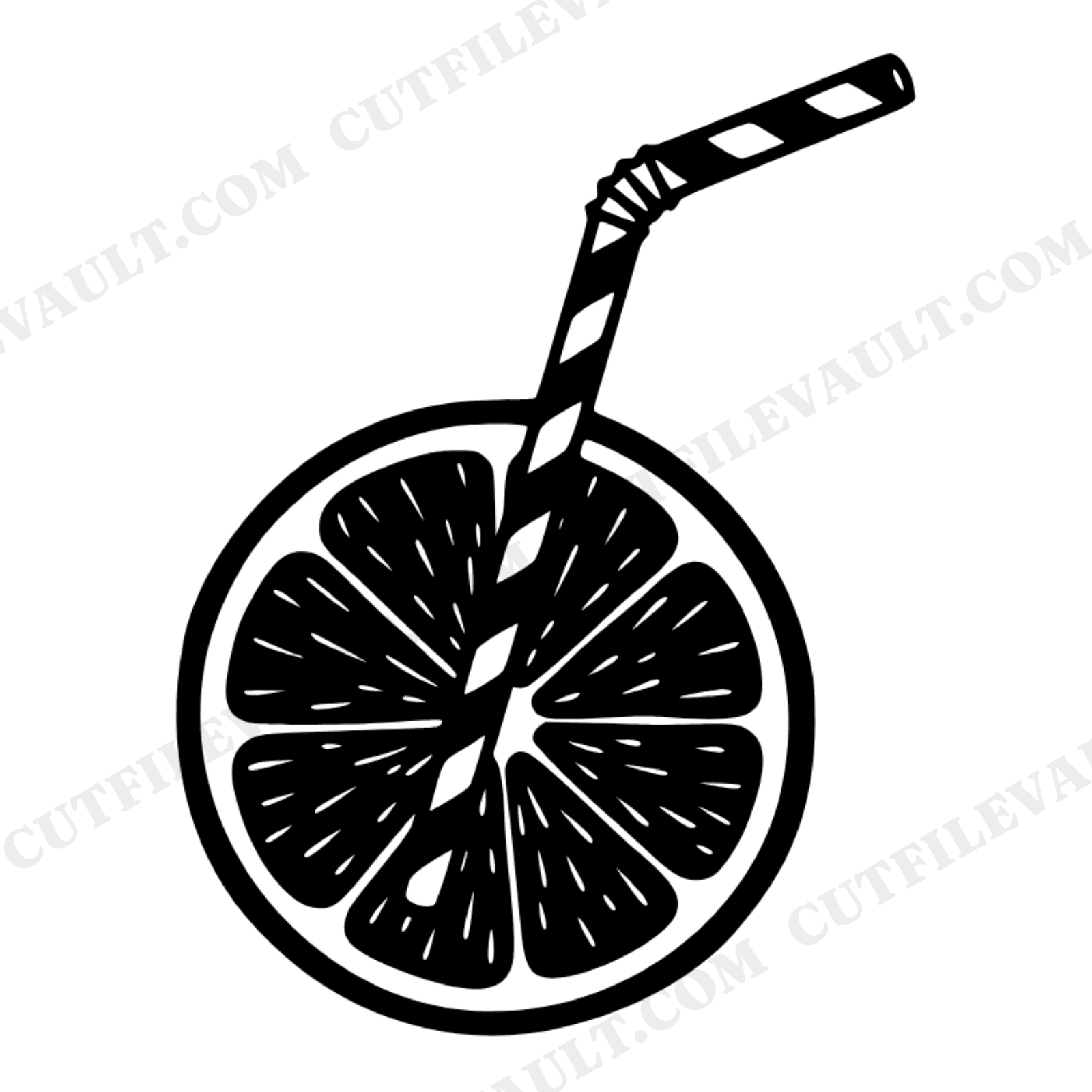 National Lemonade Day SVG PNG Lemon Slice Bendy Straw Cut File Scandinavian Line Art Doodle, view 1