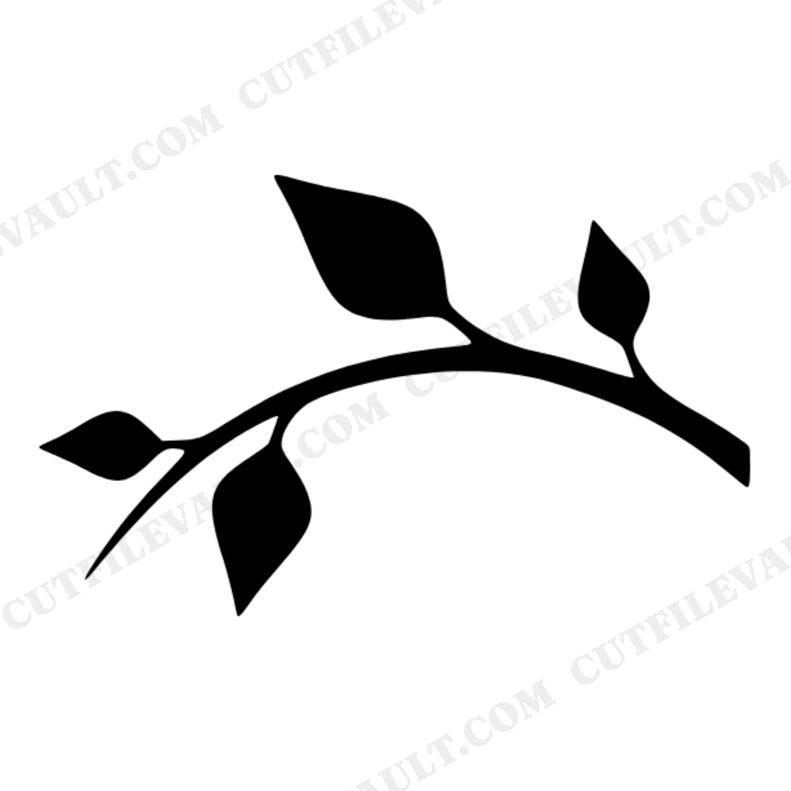 Nordic Birch Branch Arc Wedding SVG PNG Cut File Minimalist Scandinavian Leaf Silhouette Design, view 1