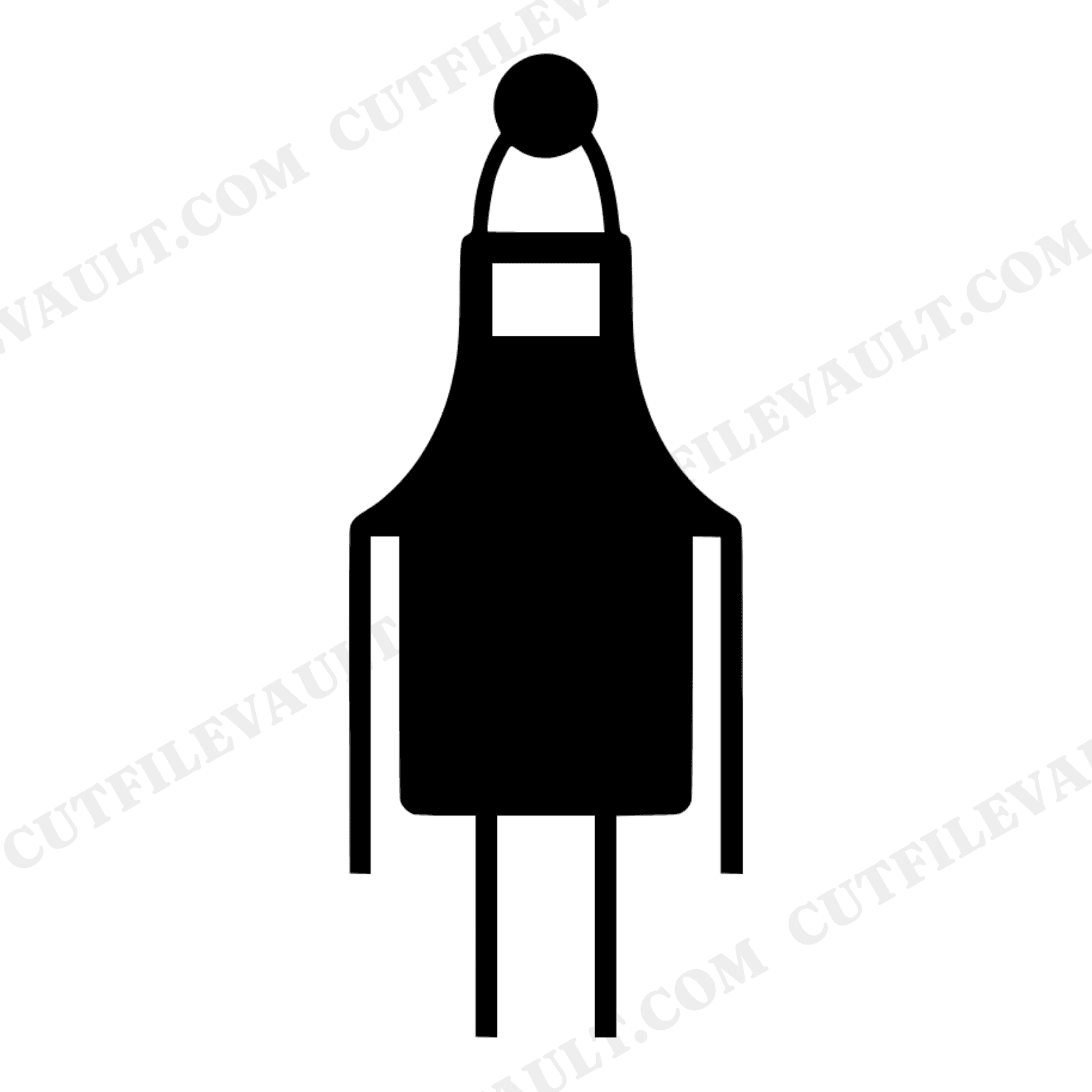 Nordic Kitchen Apron SVG PNG, Scandinavian Art Deco Geometric Wall Peg, Mother's Day Cut File, view 1