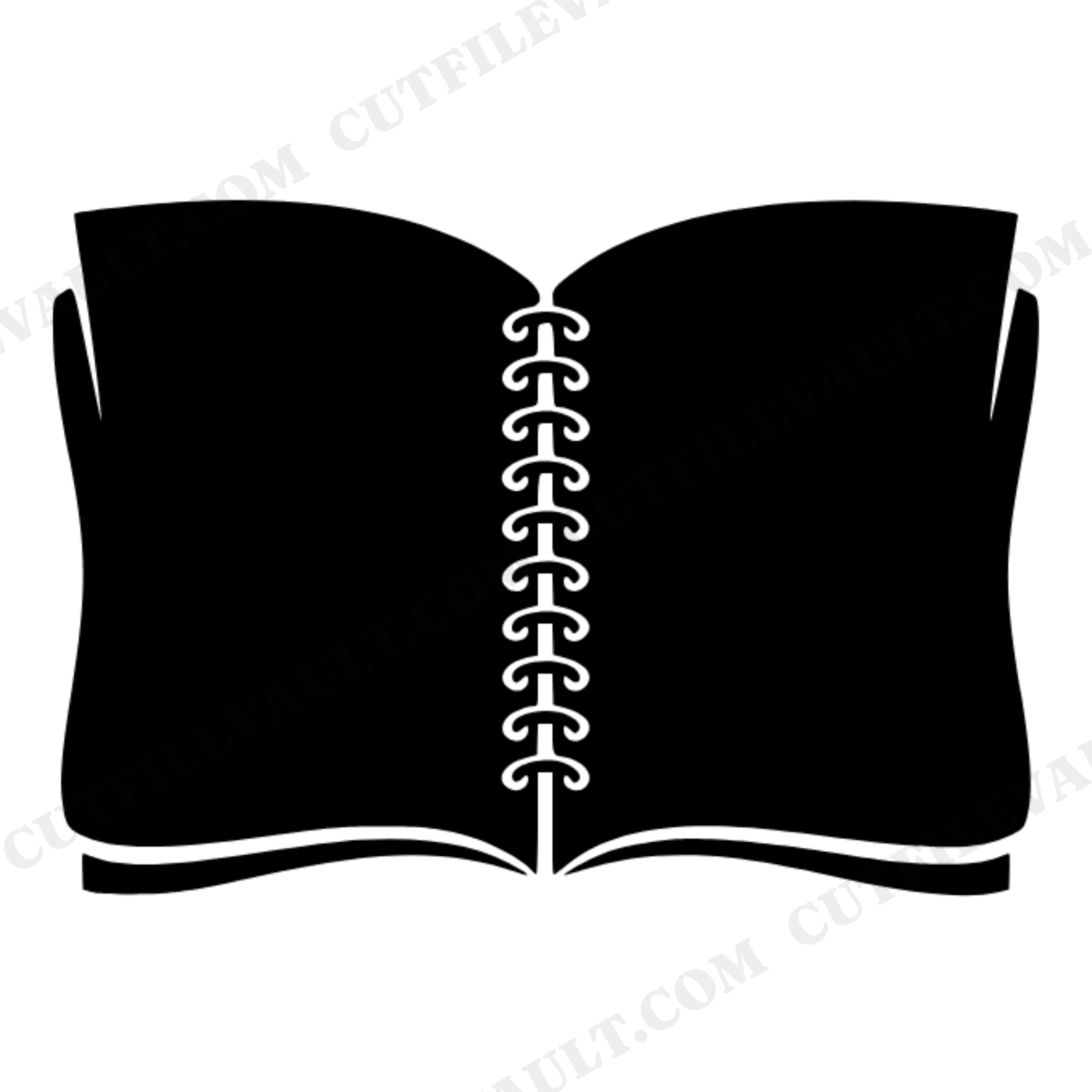 Open Notebook Butterfly SVG PNG, Back to School Spiral Notebook Silhouette Cut File for Cricut, view 1