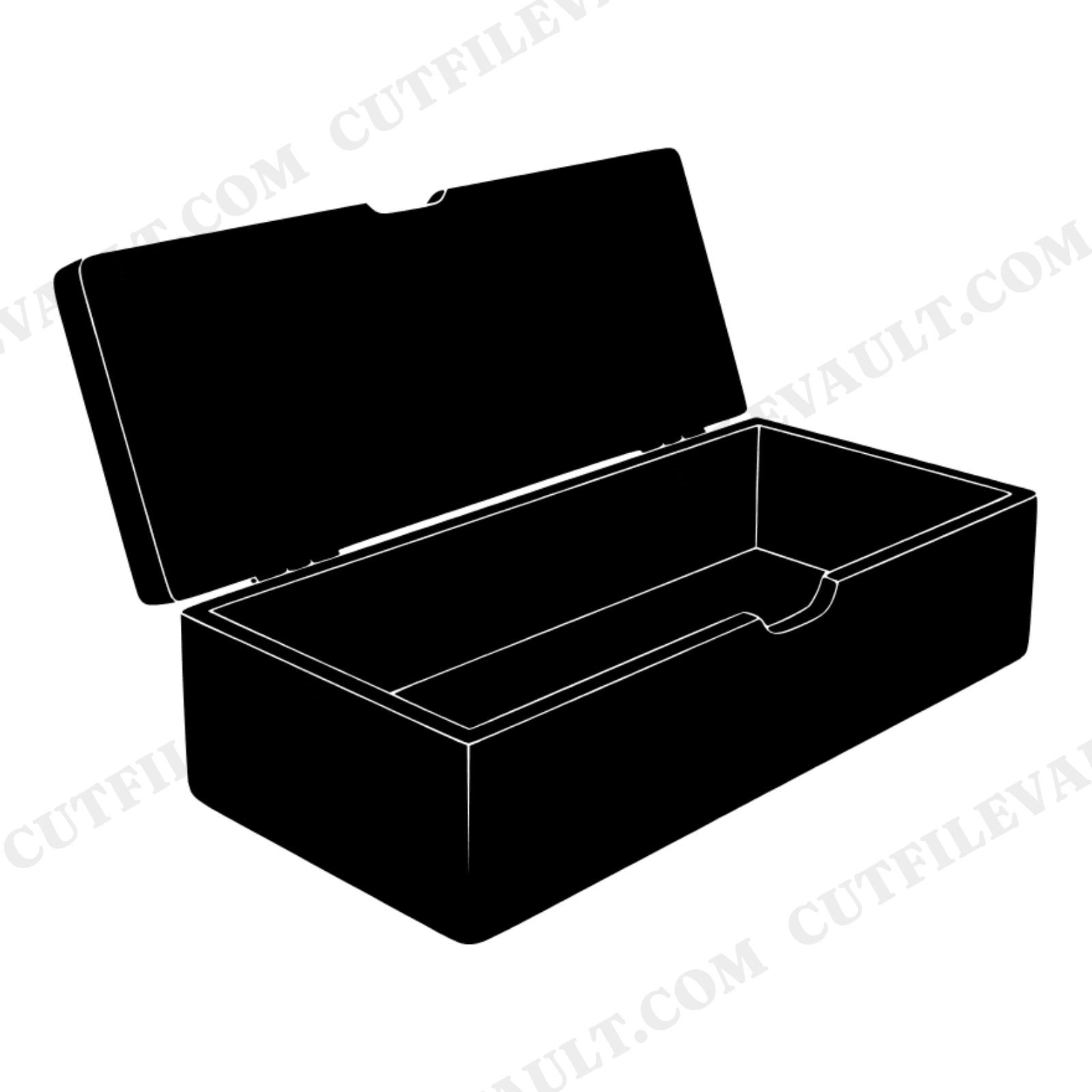 Open Pencil Box SVG PNG, Scandinavian School Supplies Silhouette Cut File, Back to School Decor, view 1