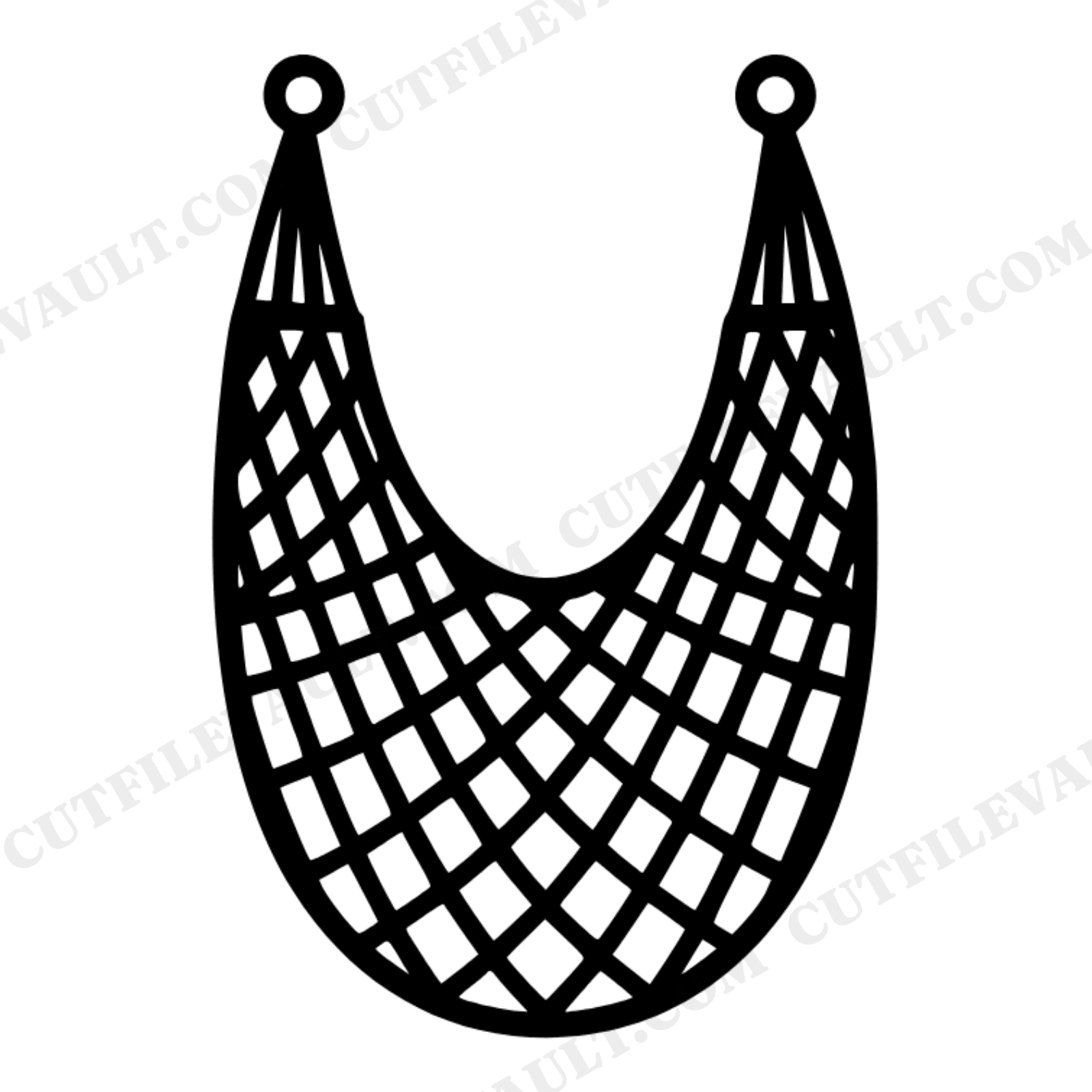 Overhead Hammock SVG PNG Diamond Weave Relaxation Retro 70s Cut File National Relaxation Day Craft, view 1