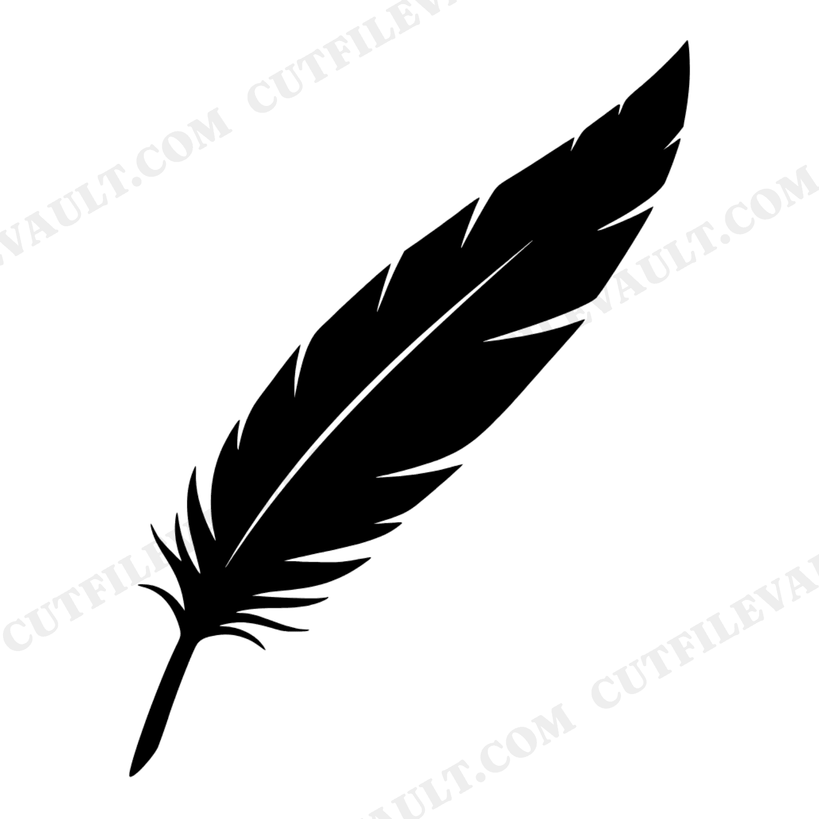 Patriotic Eagle Feather SVG PNG, Vintage Botanical Fourth of July Cut File, Independence Day Decor, view 1